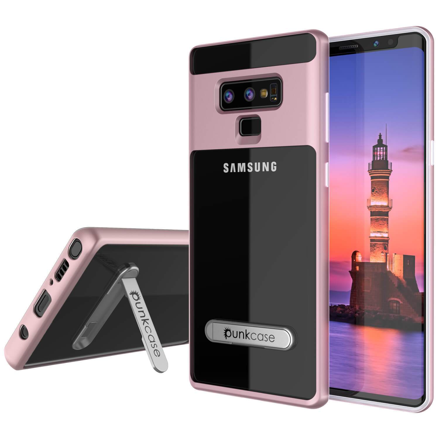Capa de Armadura Galaxy Note 9 Lucid 3.0 PunkCase com Suporte Integrado e Protetor de Tela [Ouro Rosa]