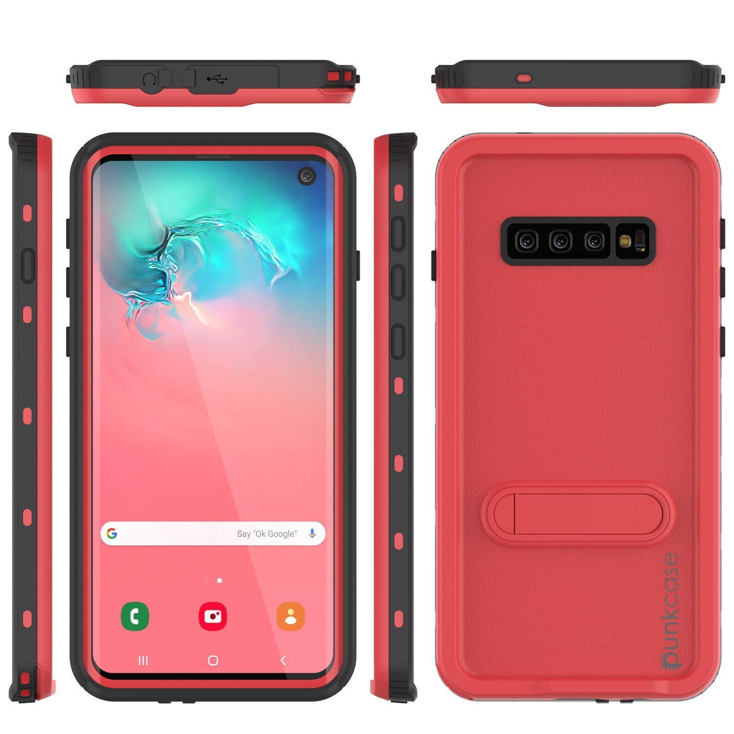 Galaxy S10 Capa à Prova d'Água, Punkcase [Série KickStud] Capa de Armadura [Vermelha]