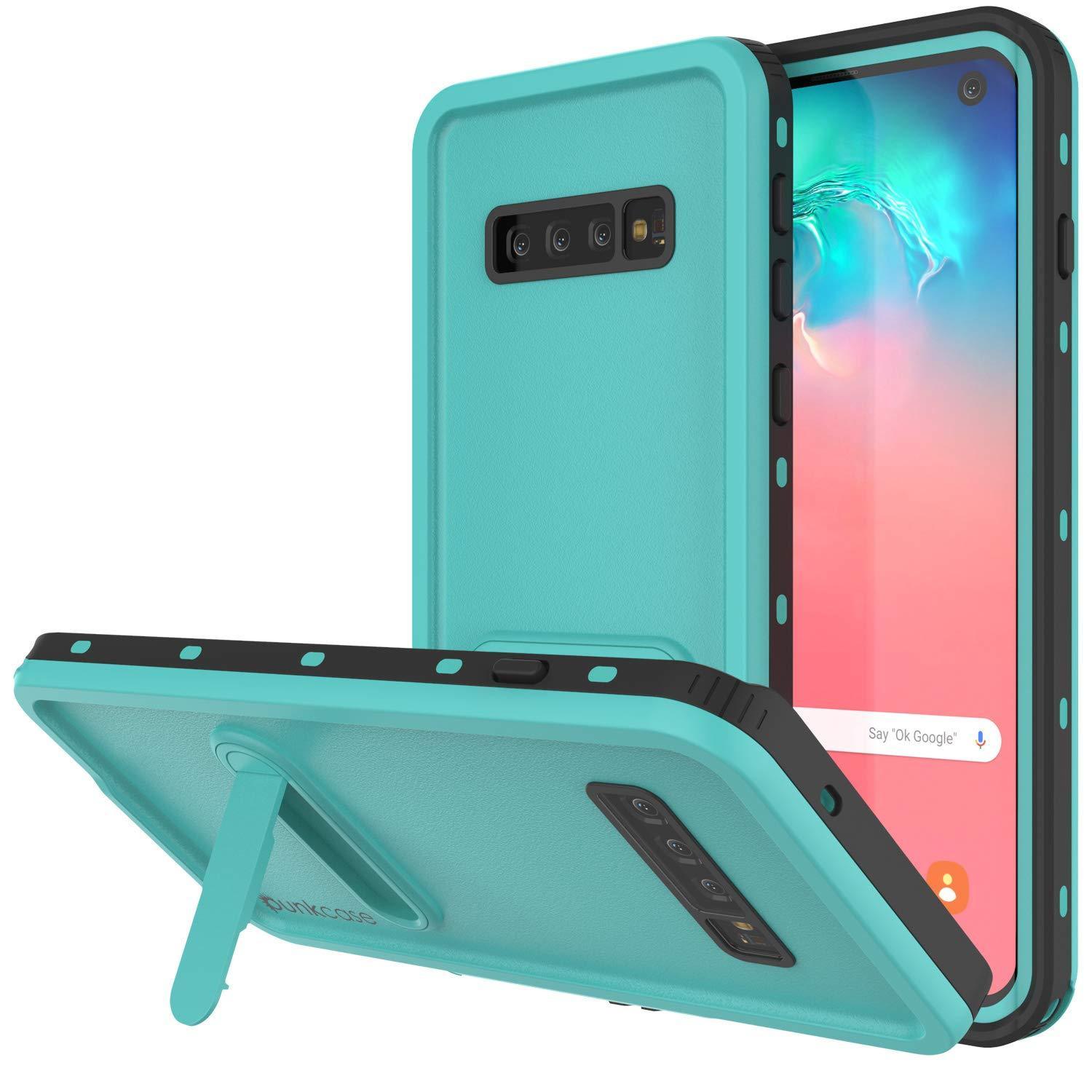 Capa à prova d'água Galaxy S10, Punkcase [Série KickStud] Capa de Armadura [Teal]
