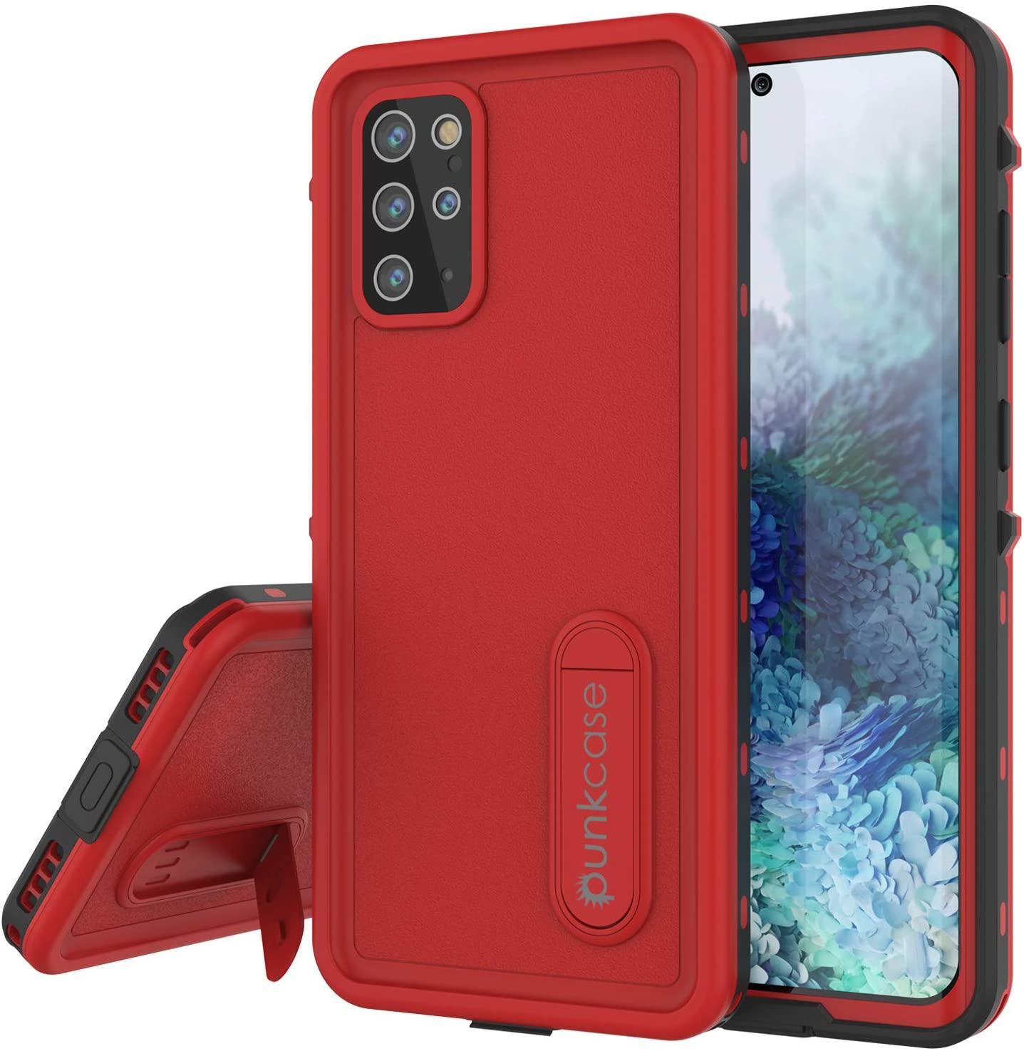 Capa à prova d'água para Galaxy S20+ Plus, Punkcase [Série KickStud] Capa de Armadura [Vermelho]