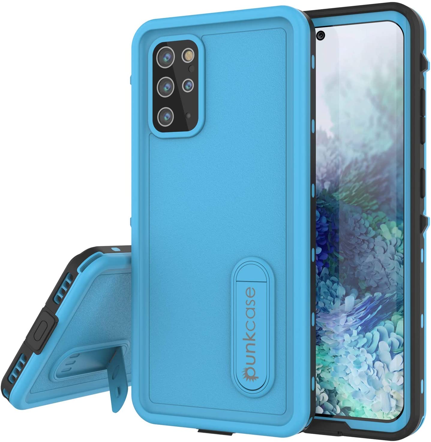 Capa à Prova d'Água para Galaxy S20+ Plus, Punkcase [Série KickStud] Capa Blindada [Azul Claro]