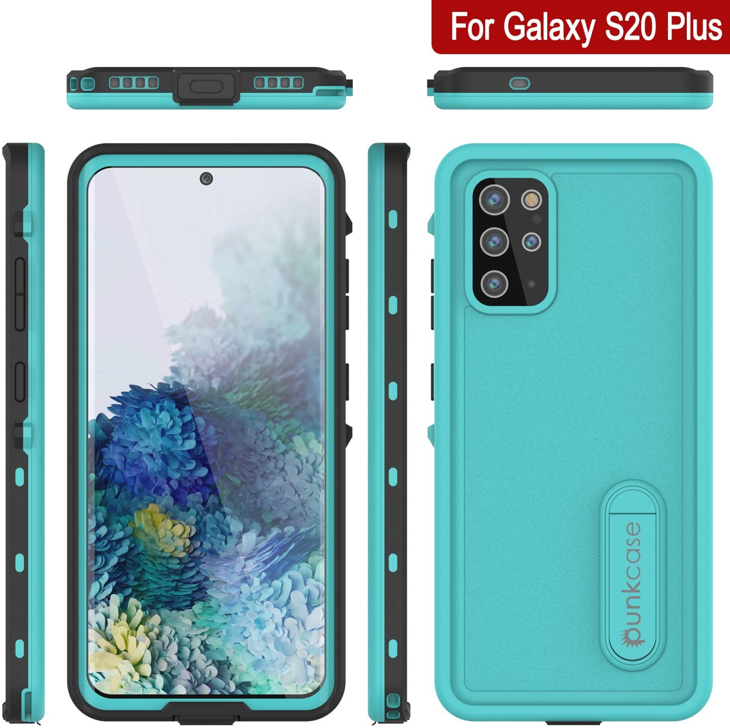 Capa à prova d'água para Galaxy S20+ Plus, Punkcase [Série KickStud] Capa de Armadura [Teal]