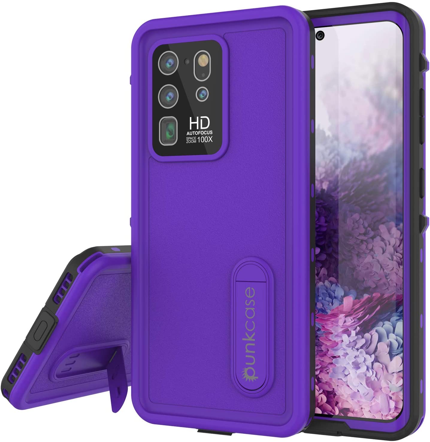 Capa impermeável Galaxy S20 Ultra, Punkcase [Série KickStud] Capa de Armadura [Roxo]