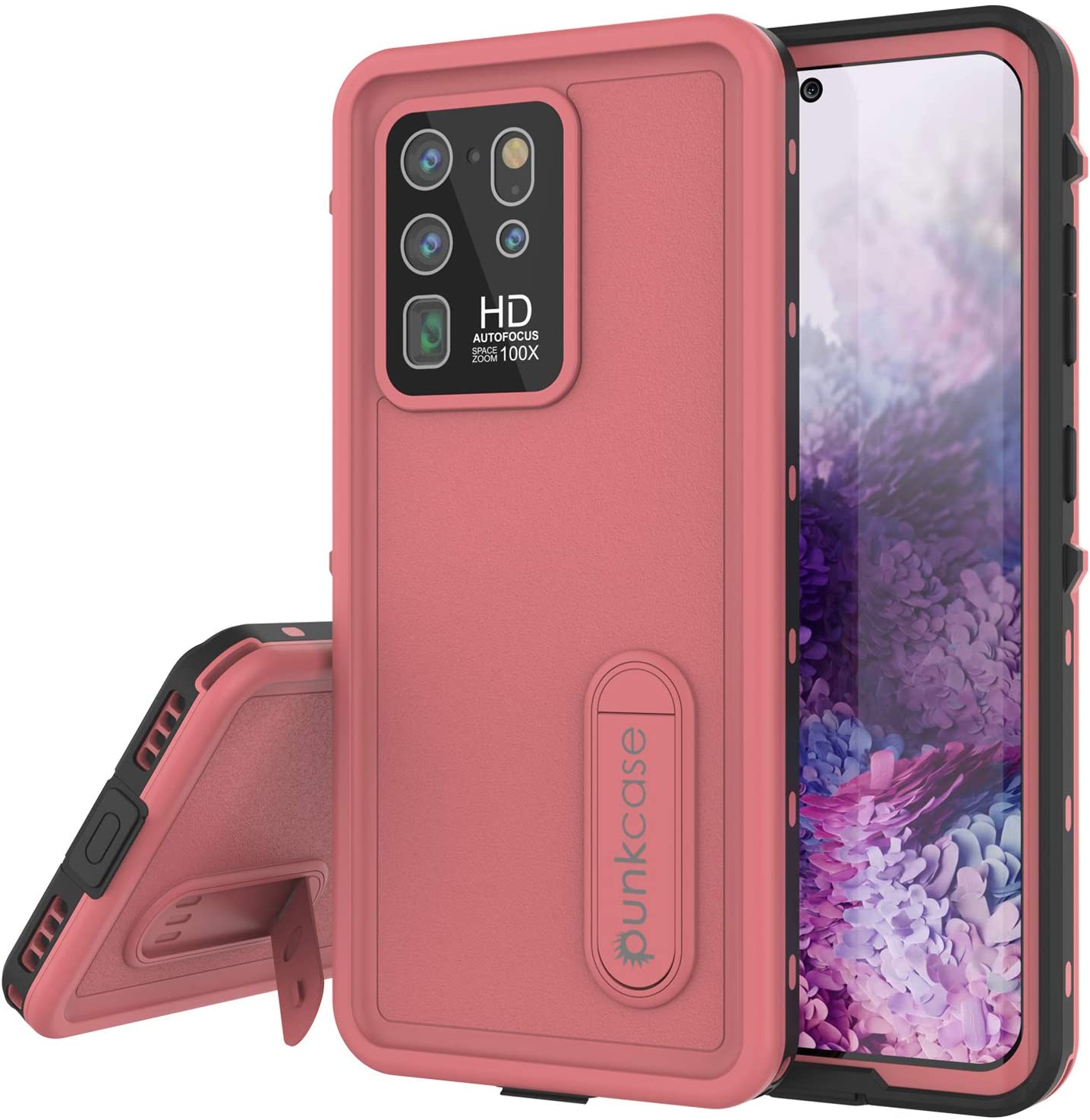 Capa à prova d'água Galaxy S20 Ultra, Punkcase [Série KickStud] Capa de armadura [Rosa]