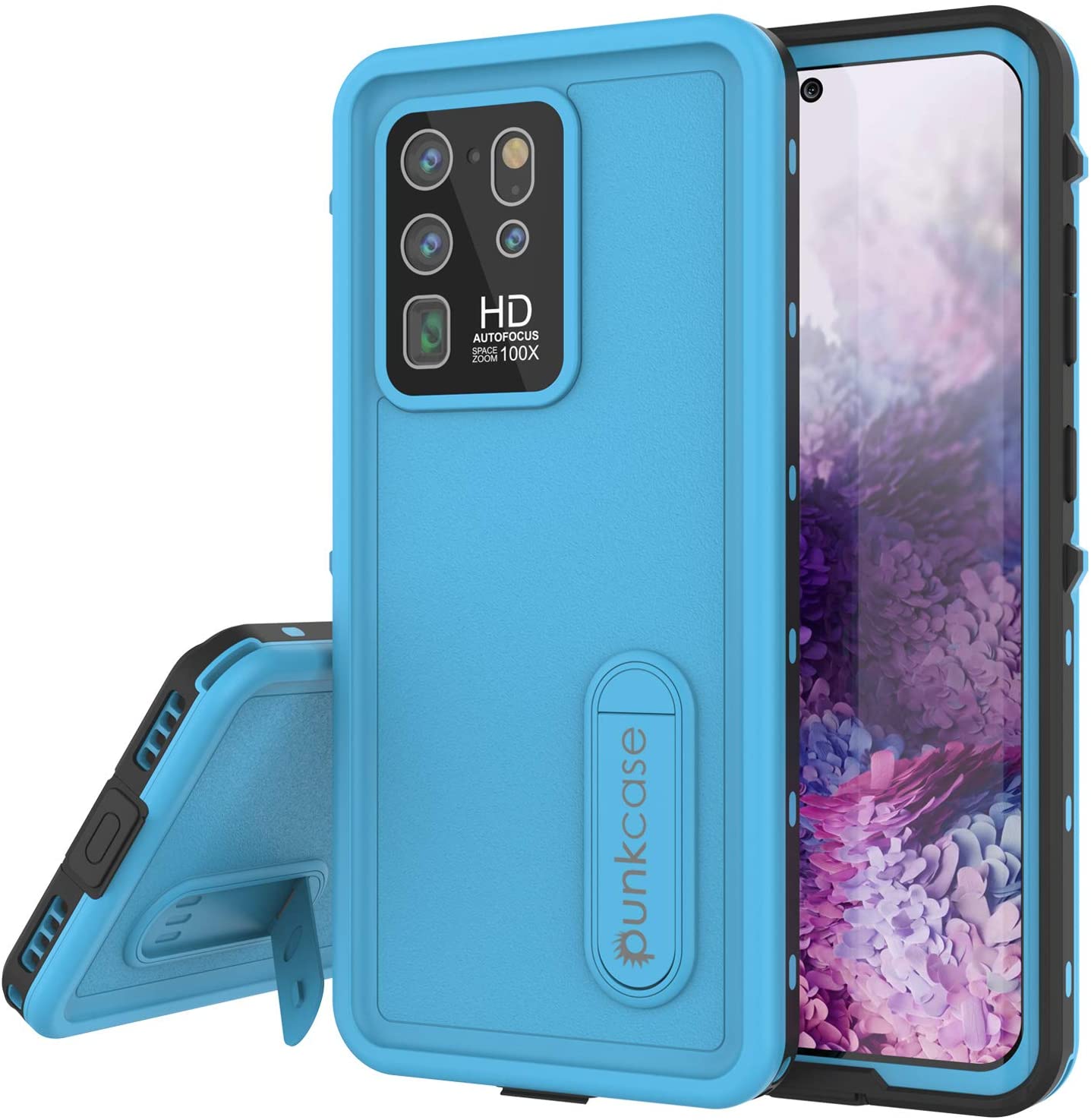 Capa à Prova d'Água Galaxy S20 Ultra, Punkcase [Série KickStud] Cobertura de Armadura [Azul Claro]