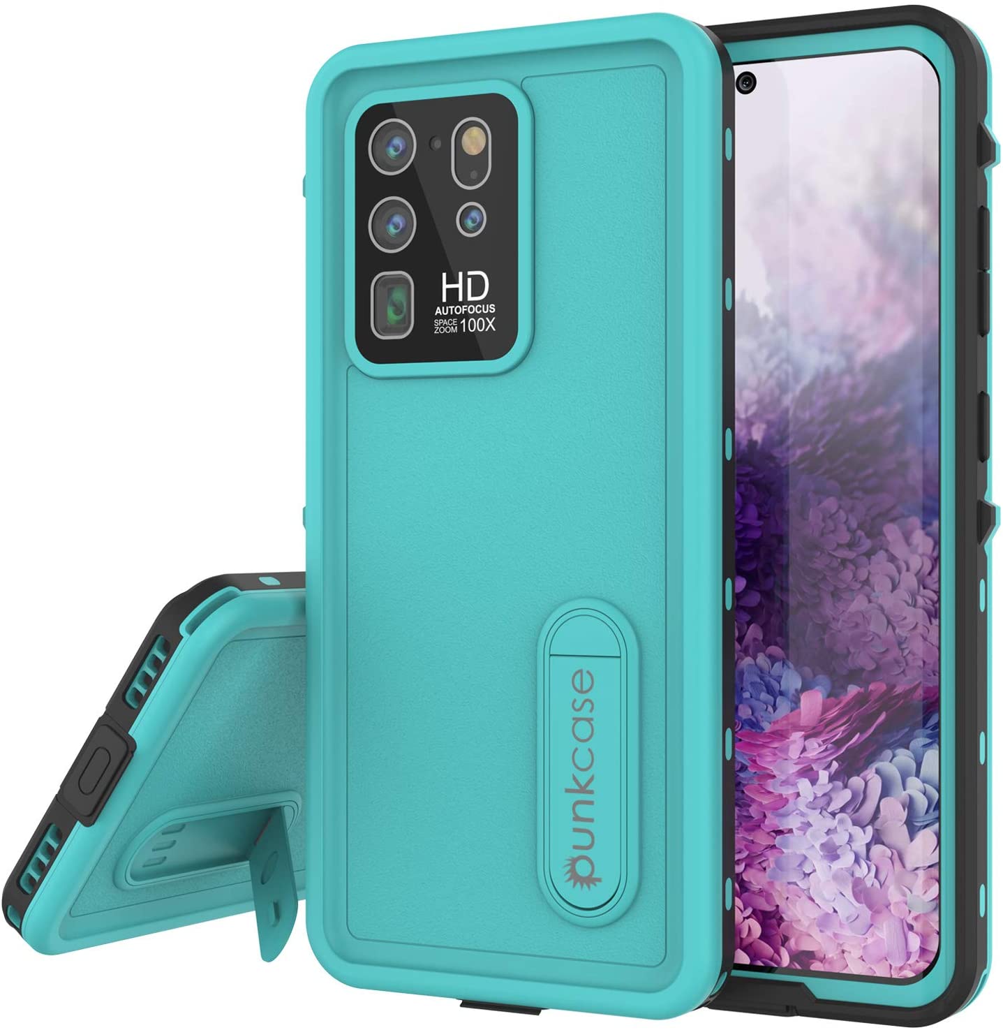 Capa impermeável para Galaxy S20 Ultra, Punkcase [Série KickStud] Cobertura de armadura [Azul-petróleo]