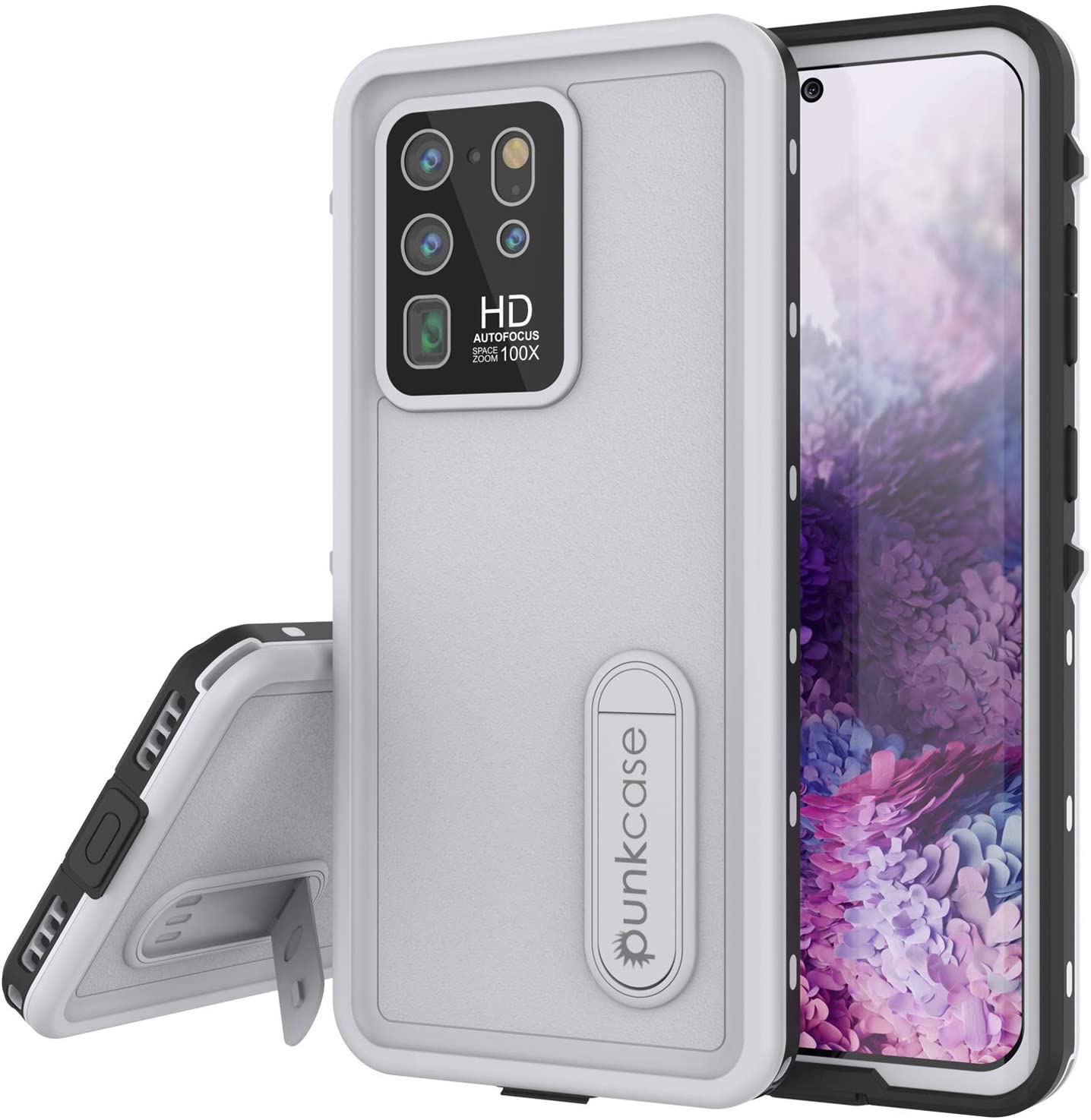 Capa À Prova D'água Galaxy S20 Ultra, Punkcase [Série KickStud] Capa de Armadura [Branco]