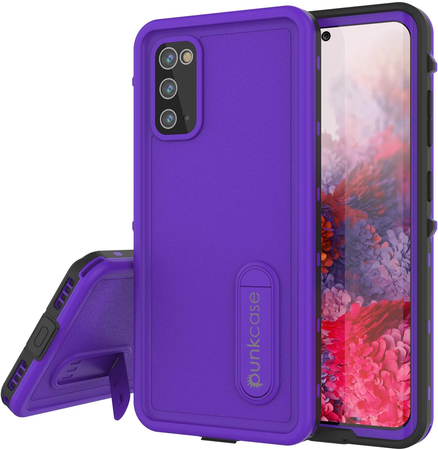Capa à prova d'água para Galaxy S20, Punkcase [Série KickStud] Capa Armor [Roxa]