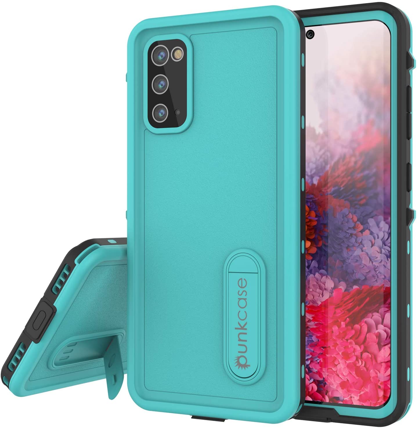 Capa à prova d'água para Galaxy S20, Punkcase [Série KickStud] Capa de armadura [Azul-petróleo]