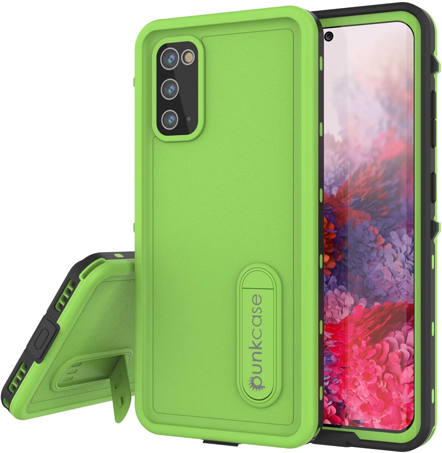 Capa à prova d'água para Galaxy S20, Punkcase [Série KickStud] Capa de Armadura [Verde Claro]