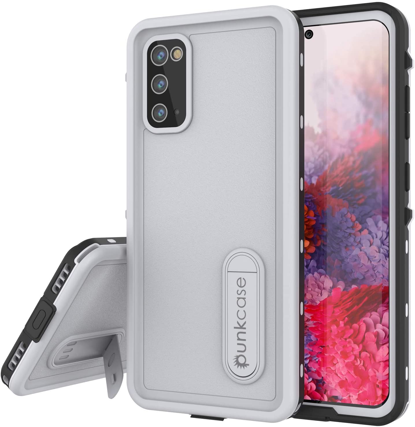 Capa Impermeável para Galaxy S20, Punkcase [Série KickStud] Capa de Armadura [Branco]