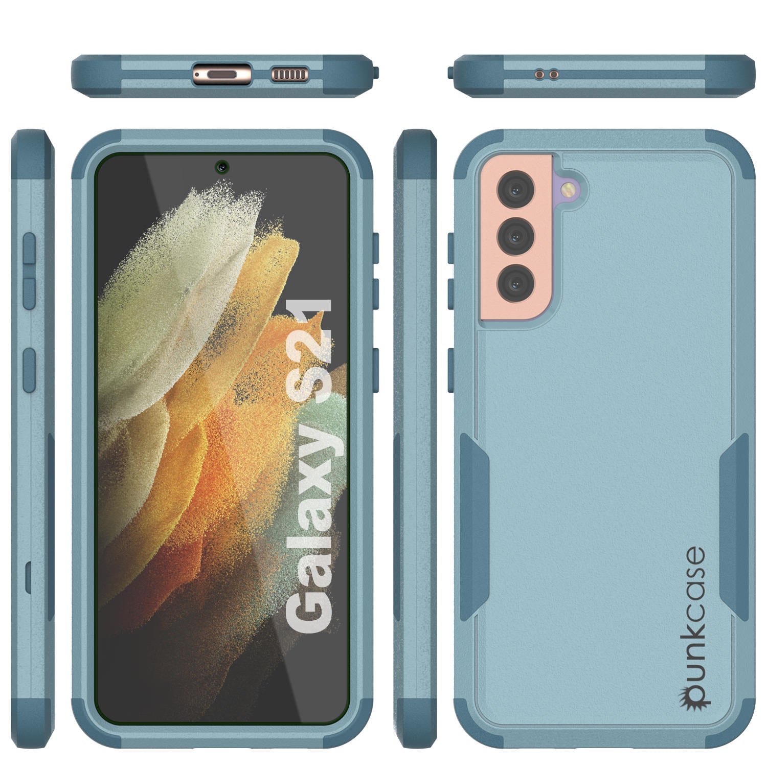 Punkcase for Galaxy S21 5G Belt Clip Multilayer Holster Case [Patron Series] [Mint] (Color in image: Pink)