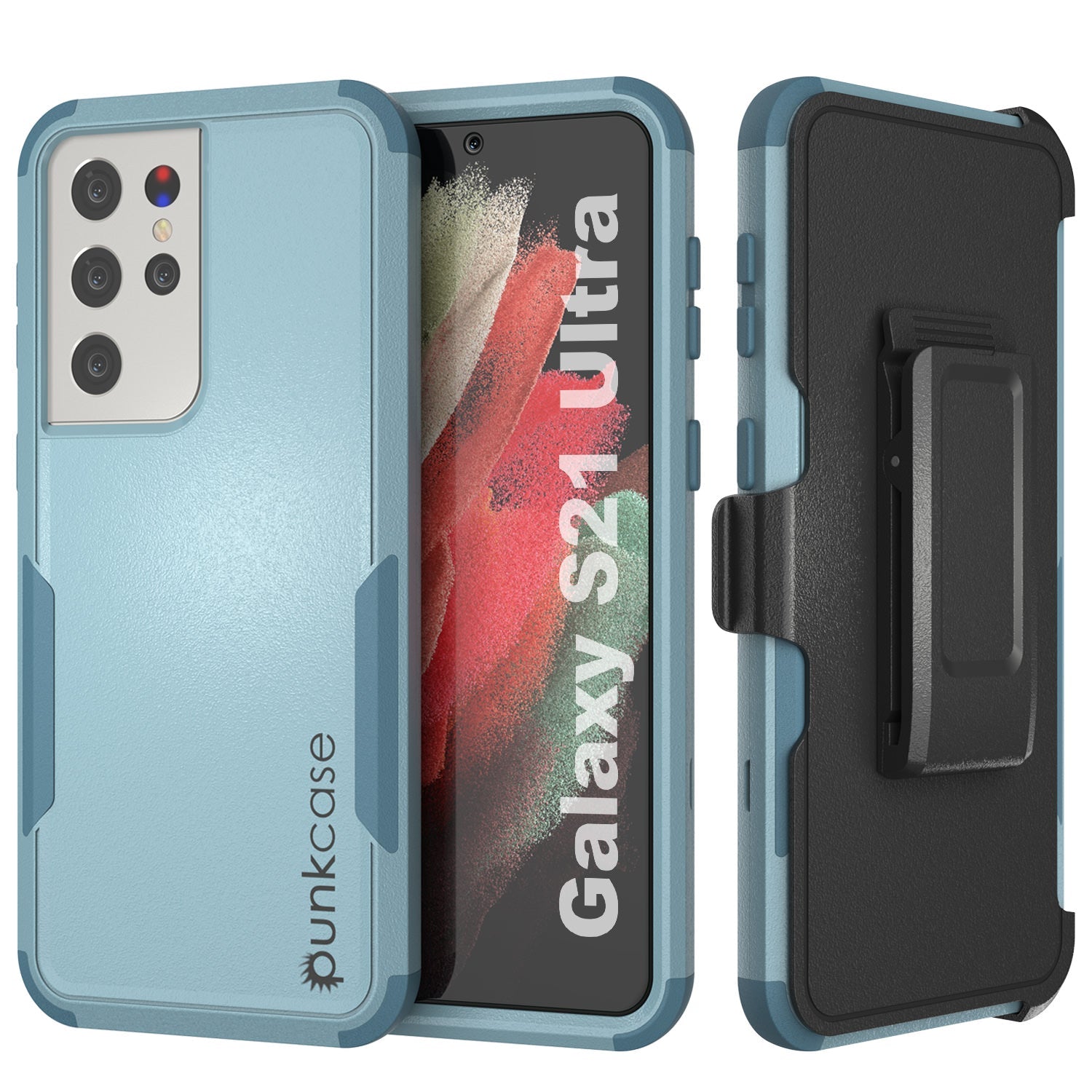 Capa de cinto multilayer para Galaxy S21 Ultra 5G Punkcase [Série Patron] [Mint]