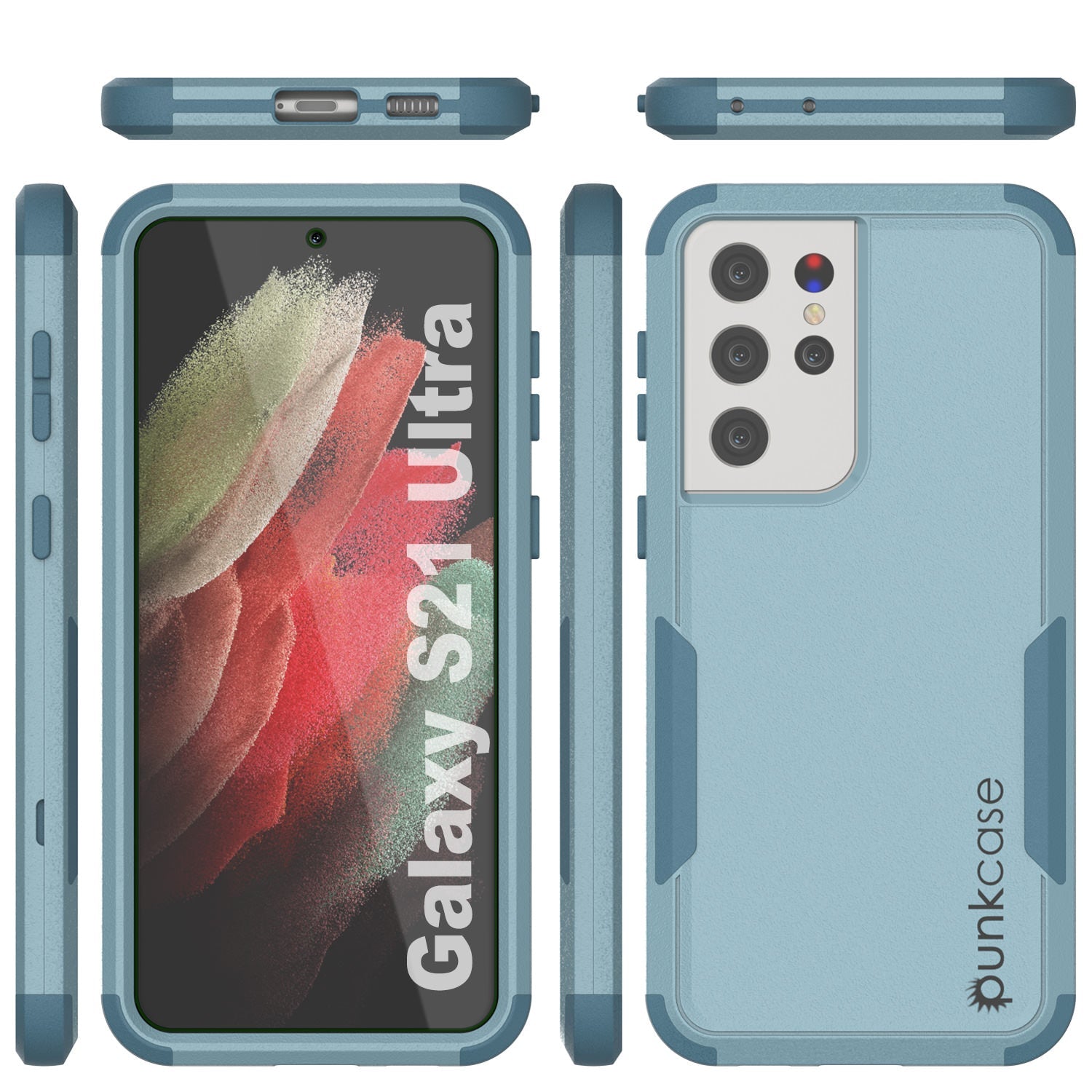Punkcase for Galaxy S21 Ultra 5G Belt Clip Multilayer Holster Case [Patron Series] [Mint] (Color in image: Pink)