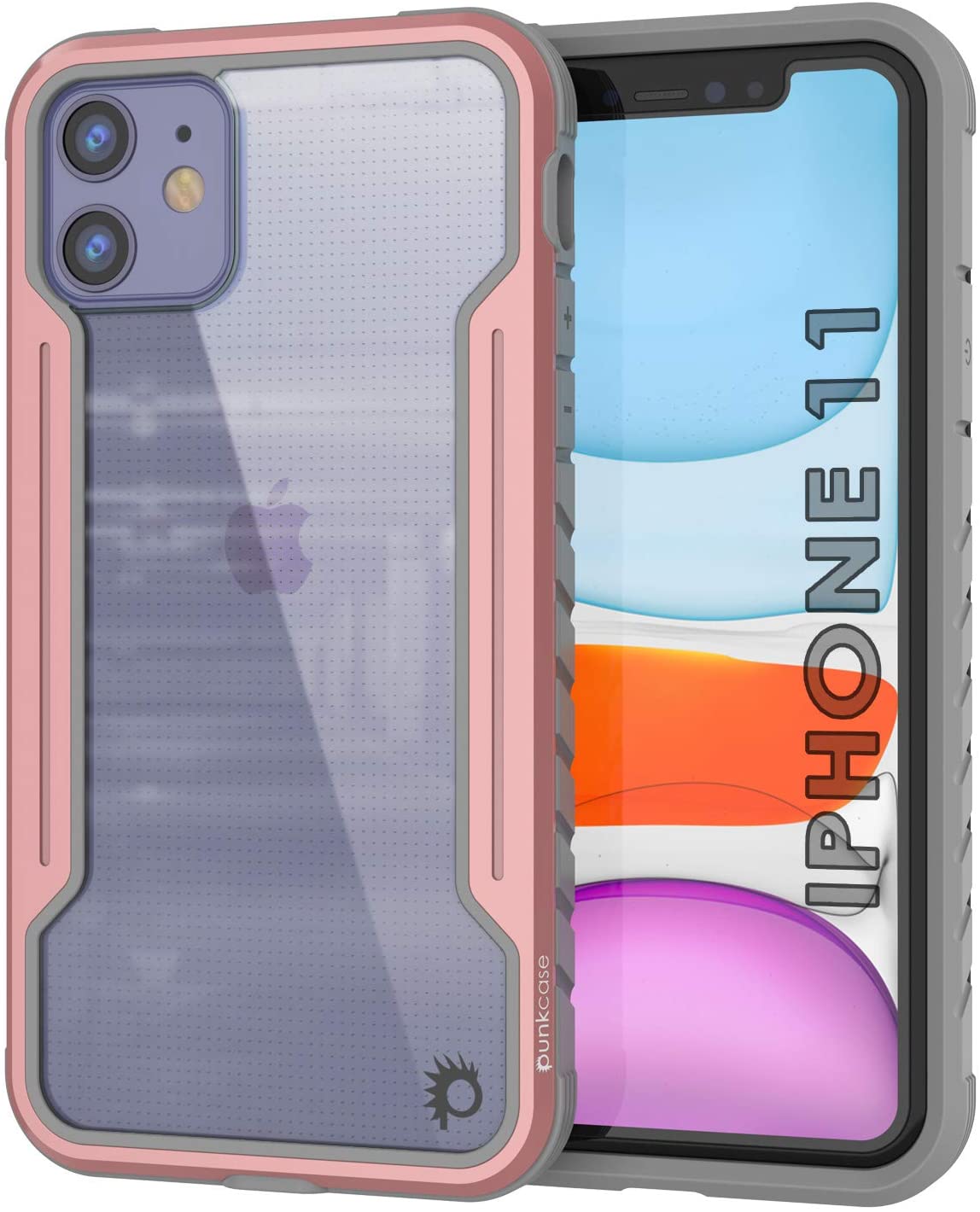 Capa de proteção Punkcase iPhone 11 Ravenger de grau militar com várias camadas [Ouro Rosa]