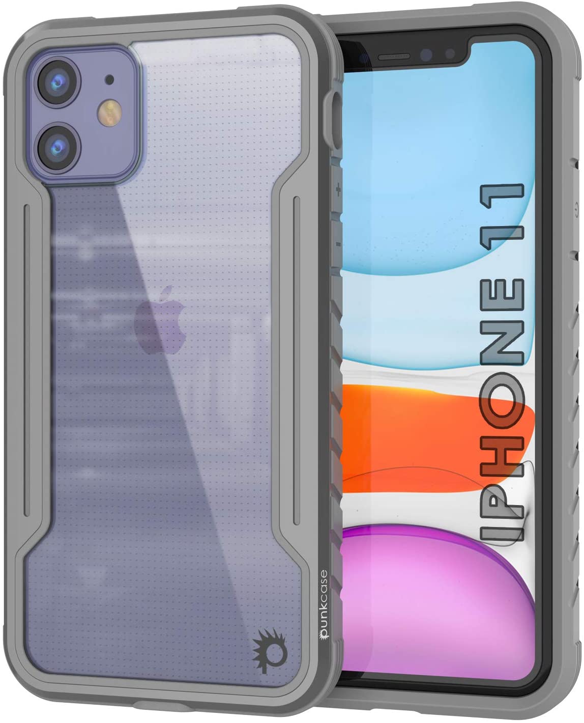 Capa protetora Punkcase iPhone 11 Ravenger de Grau de Grau Militar de Camada Múltipla