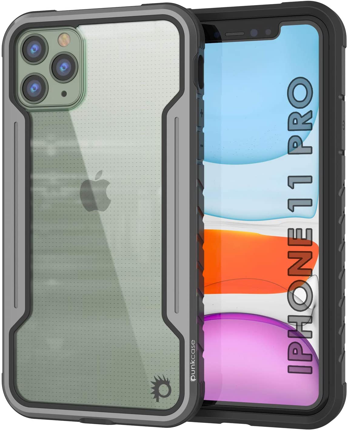 Capa Punkcase iPhone 11 Pro Ravenger Protetora de Grau Militar Multicamada [Cinza-Preto]