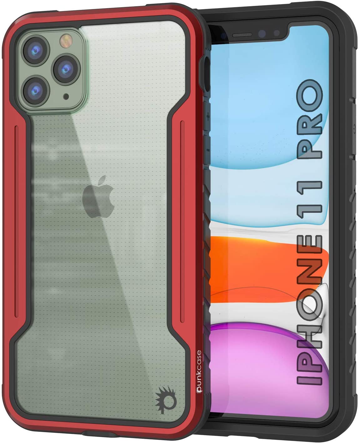 Capa Punkcase iPhone 12 Pro Ravenger Protetora Militar de Grau Multicamadas [Vermelho]