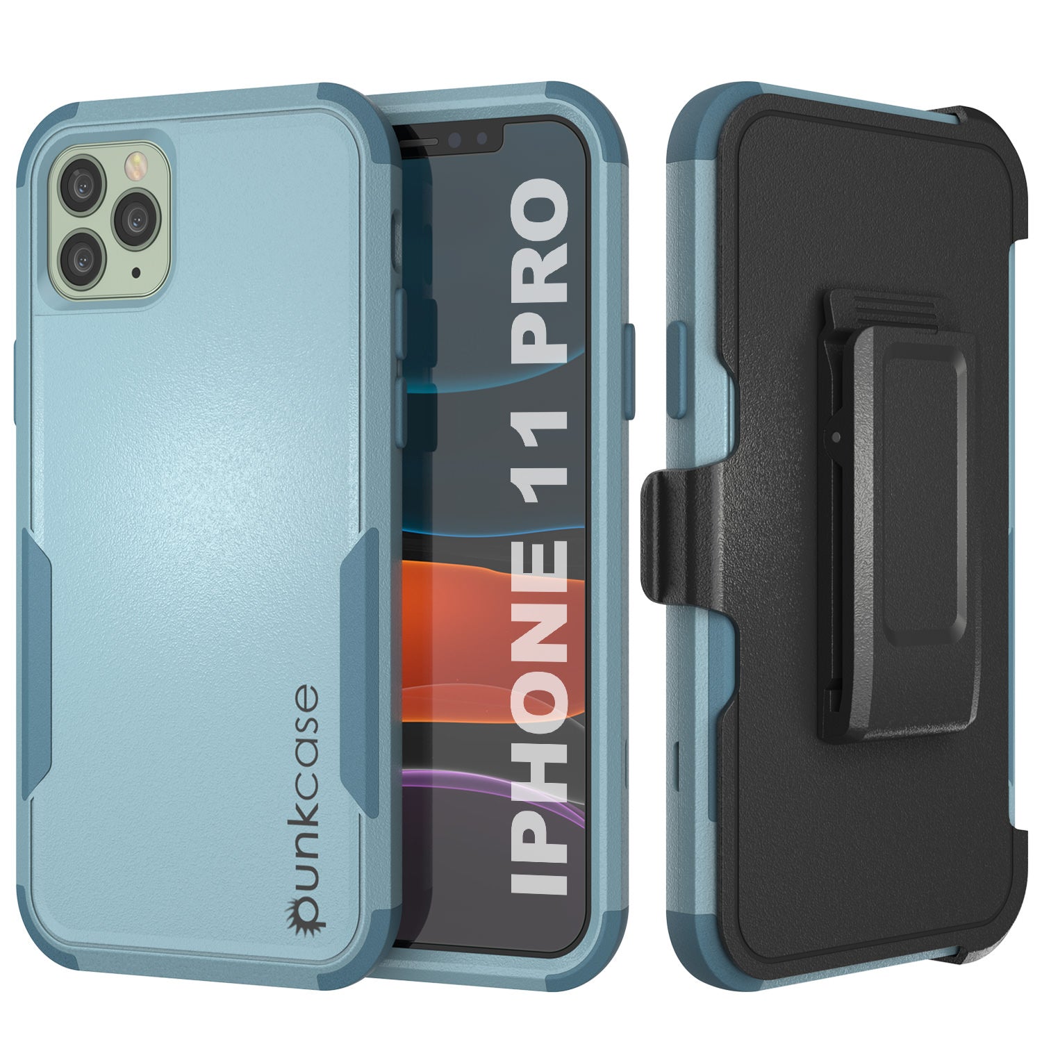 Capa de clipe de cinto multifuncional Punkcase para iPhone 11 Pro [Série Patrão] [Menta]