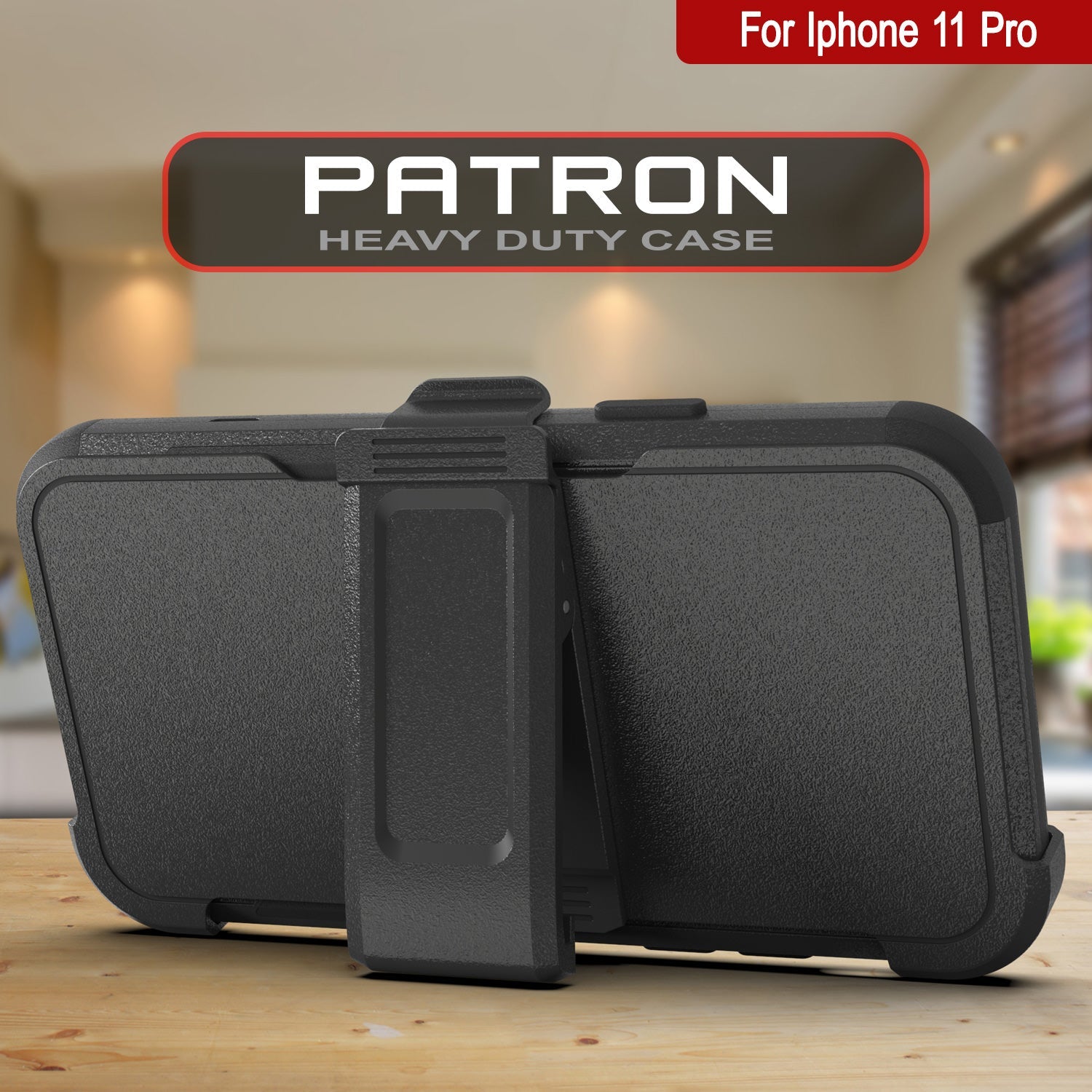 Punkcase for iPhone 11 Pro Belt Clip Multilayer Holster Case [Patron Series] [Black] (Color in image: Pink)