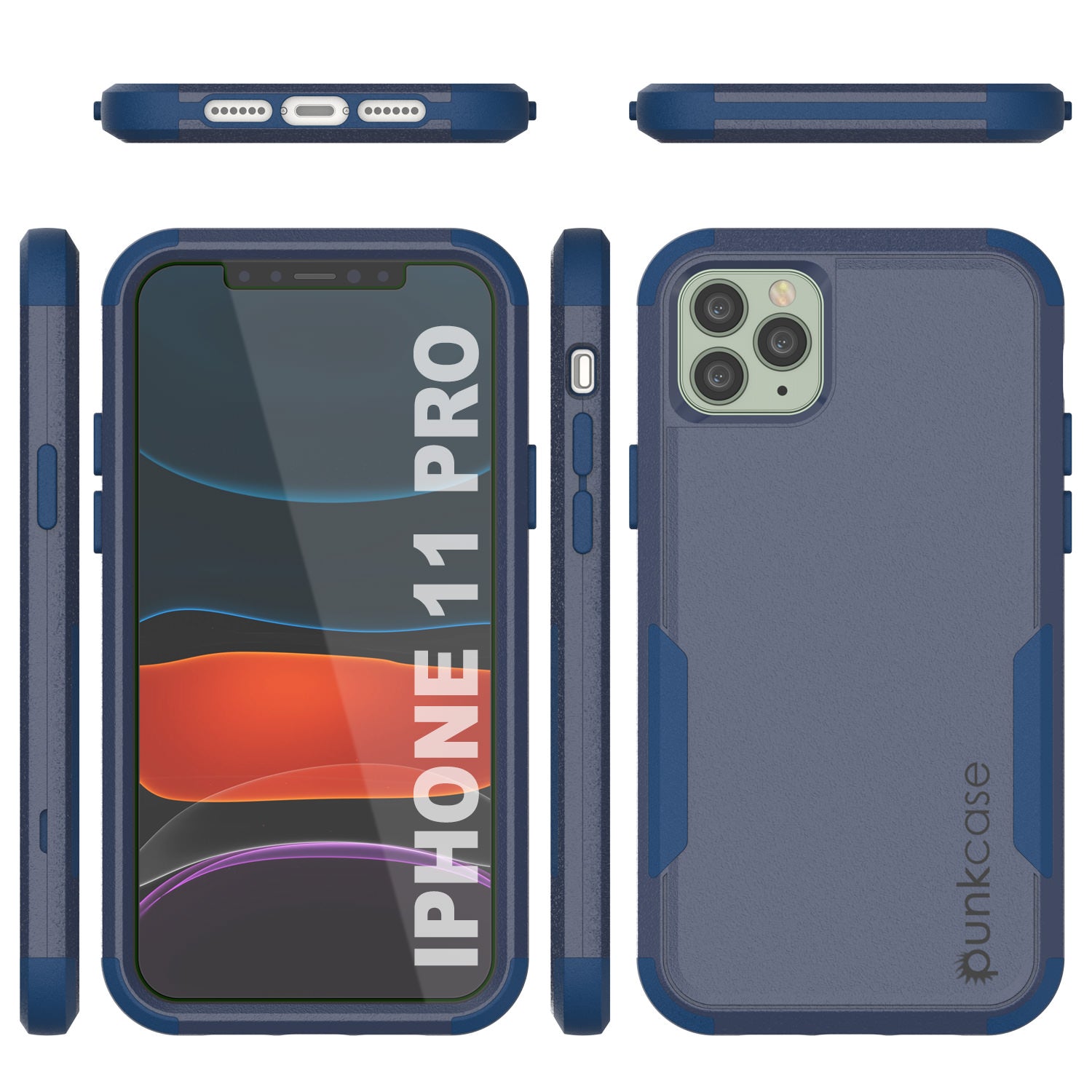 Punkcase for iPhone 11 Pro Belt Clip Multilayer Holster Case [Patron Series] [Navy] (Color in image: Mint-Pink)