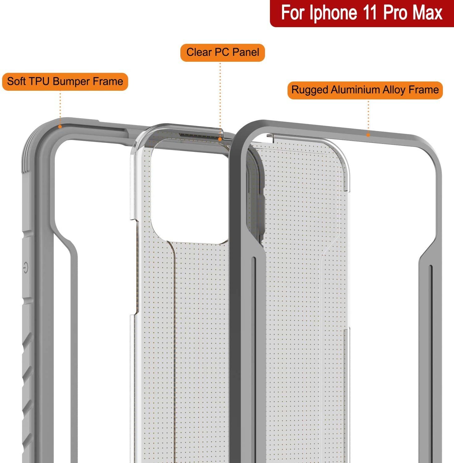 Capa Punkcase iPhone 12 Pro Max Ravenger Protetora Grau de Qualidade Militar de Múltiplas Camadas