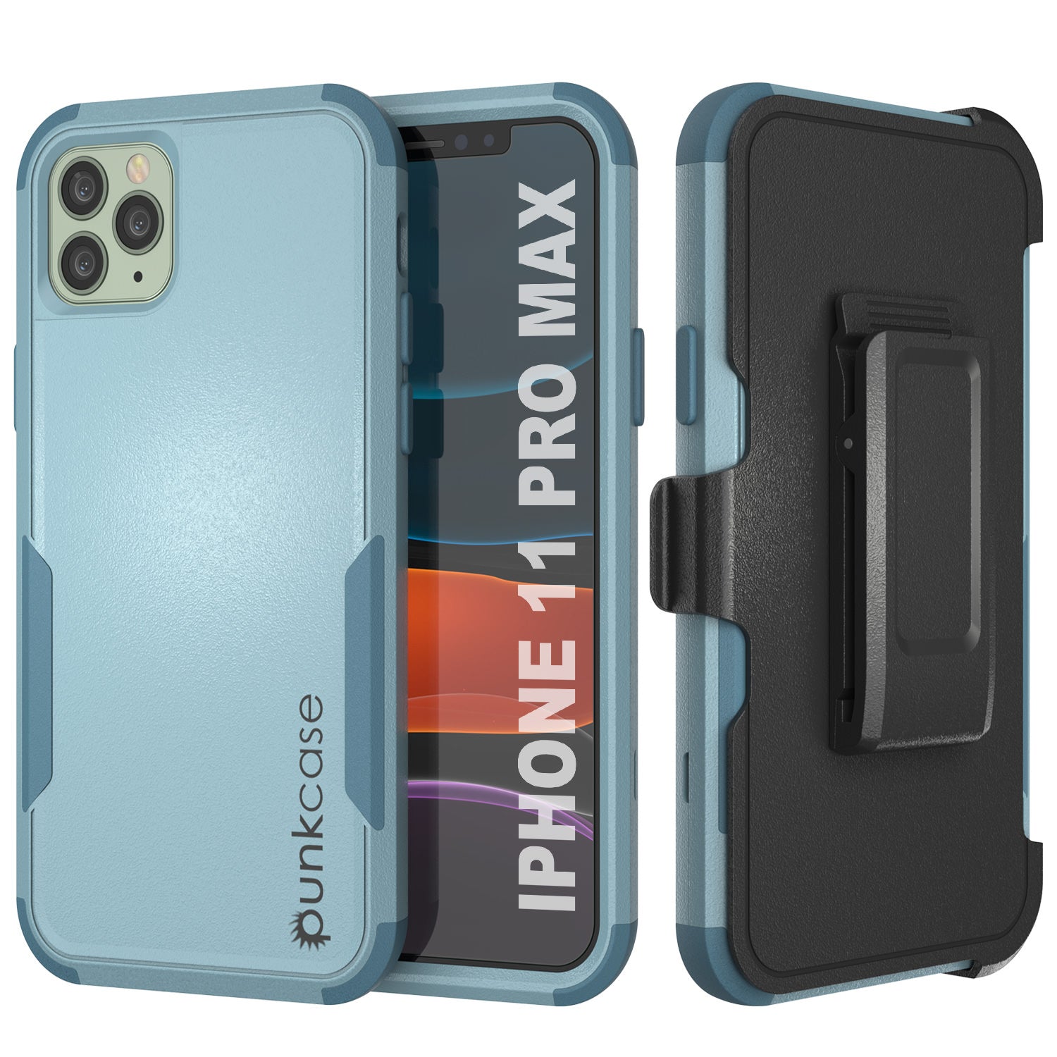 Capa de cinto multicamada Punkcase para iPhone 11 Pro Max [Série Patron] [Menta]