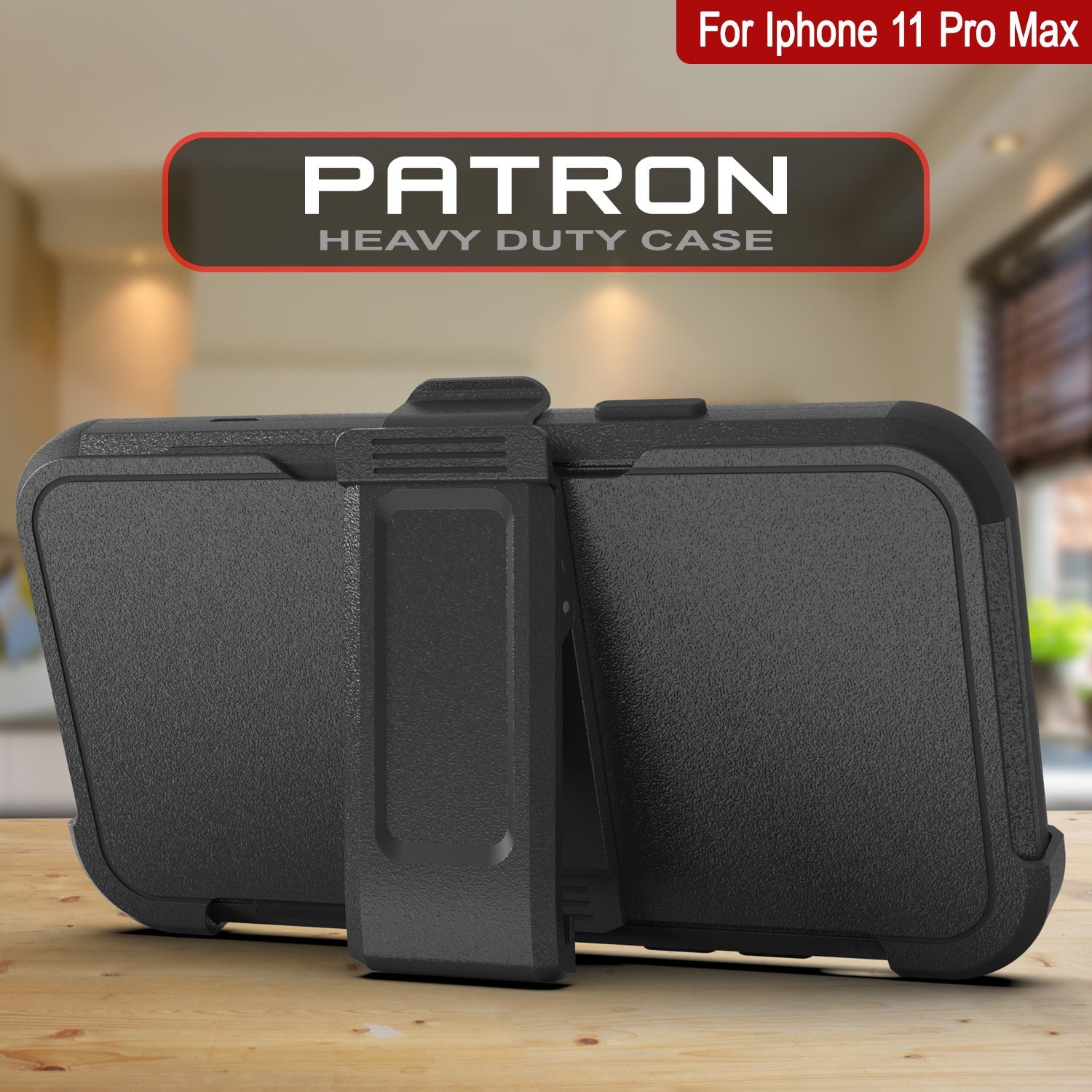 Punkcase for iPhone 11 Pro Max Belt Clip Multilayer Holster Case [Patron Series] [Black] (Color in image: Pink)