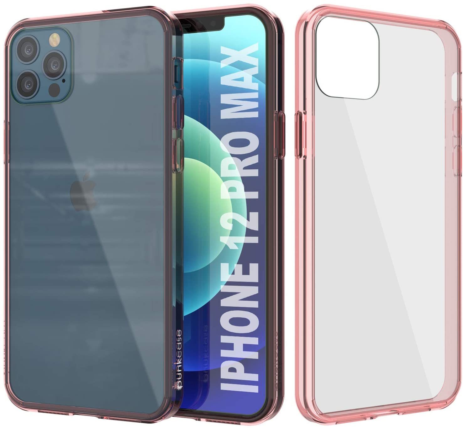 Capa iPhone 12 Pro Max Punkcase® LUCID 2.0 Série Crystal Pink com protetor de tela PUNK SHIELD | Ultra ajuste