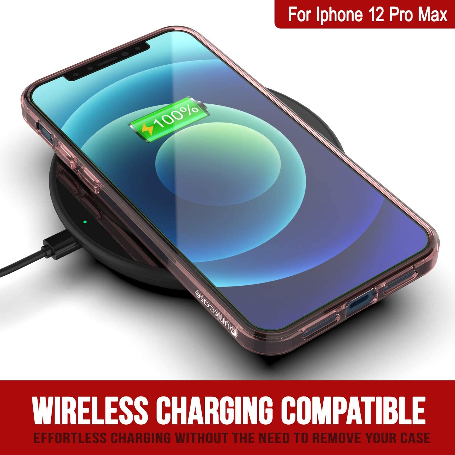 iPhone 13 Pro Max Case Punkcase® LUCID 2.0 Crystal Pink Series w/ PUNK SHIELD Screen Protector | Ultra Fit