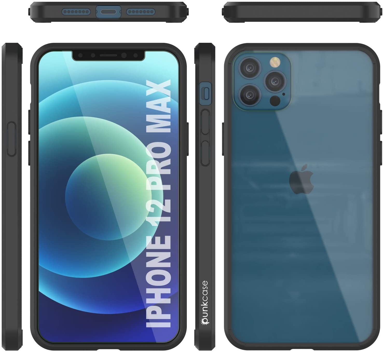 iPhone 13 Pro Max Case Punkcase® LUCID 2.0 Black Series w/ PUNK SHIELD Screen Protector | Ultra Fit