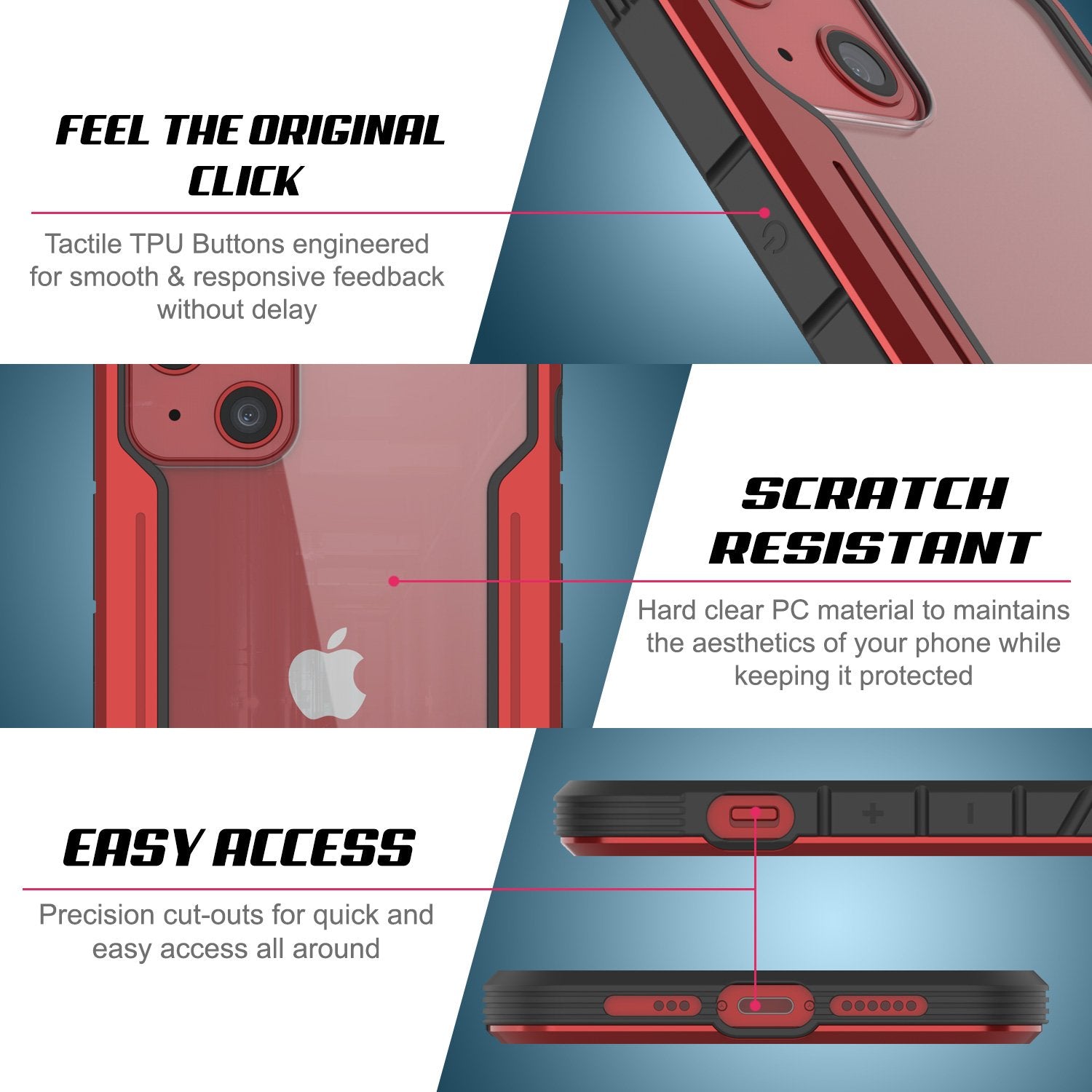Capa de defesa militar protetora Punkcase iPhone 14 Ravenger MAG Grade Multilayer [Preto]