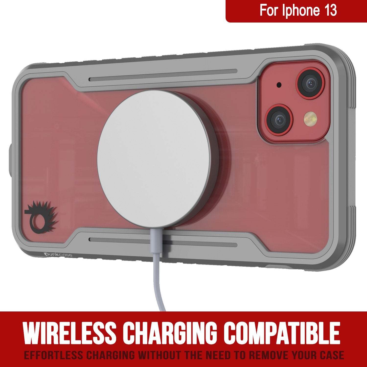 Capa de defesa Punkcase iPhone 14 Ravenger MAG Grade Militar Protetora de Multicamadas [Cinza]