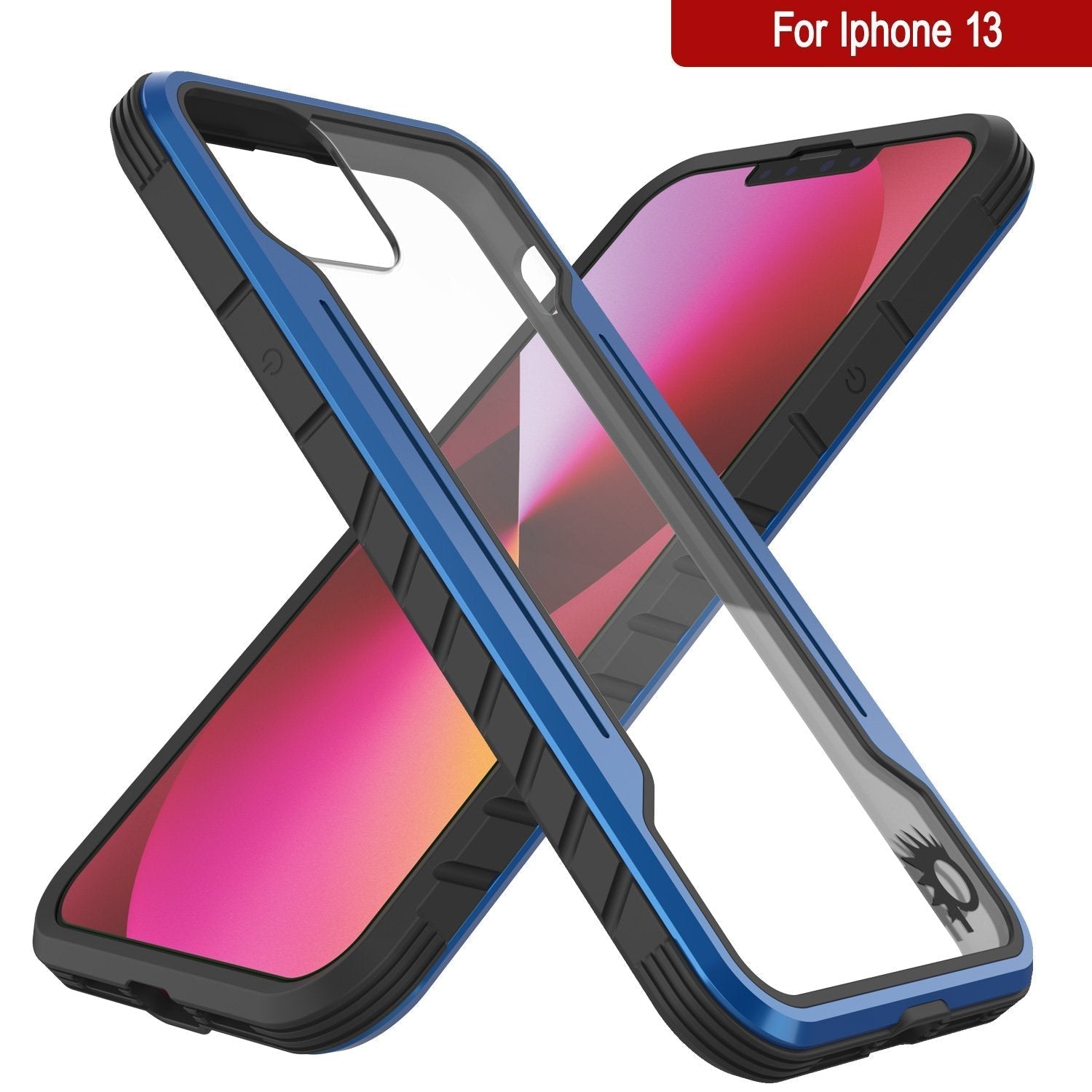 Capa protetora Punkcase iPhone 14 Ravenger MAG Defense de Grau Militar com Camada Múltipla [Azul Marinho]