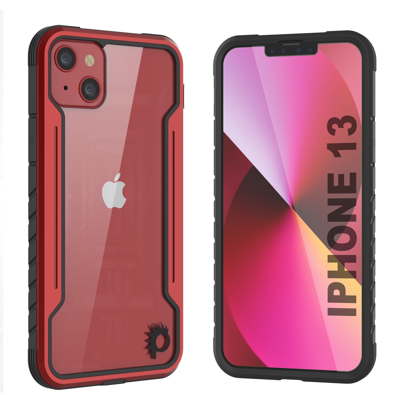 Capa protetora Punkcase iPhone 14 Ravenger MAG Defense de Grau Militar com Camada Múltipla [Vermelha]