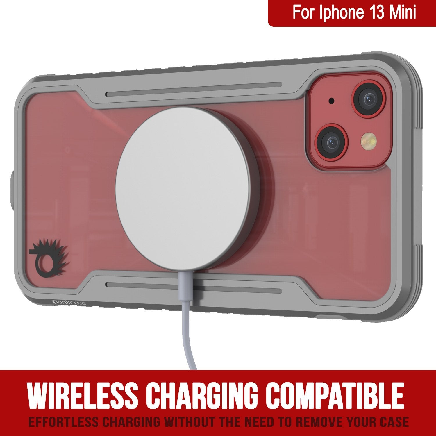 Capa de defesa Punkcase iPhone 14 Plus Ravenger MAG Case Protetora em Grade Militar de Camadas Múltiplas [Cinza]