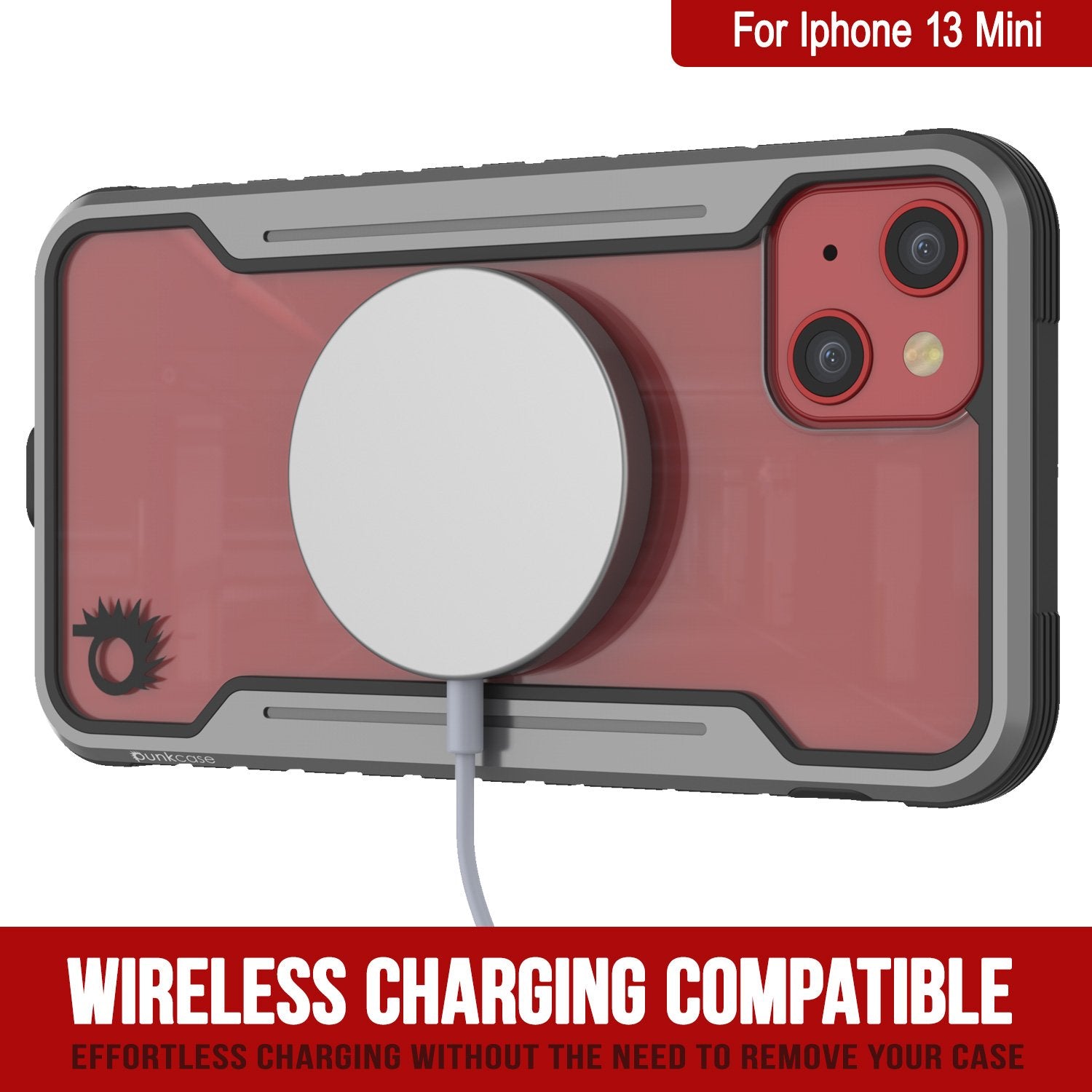 Capa protetora Punkcase iPhone 14 Plus Ravenger MAG Defense com proteção militar de várias camadas [Cinza-Preto]