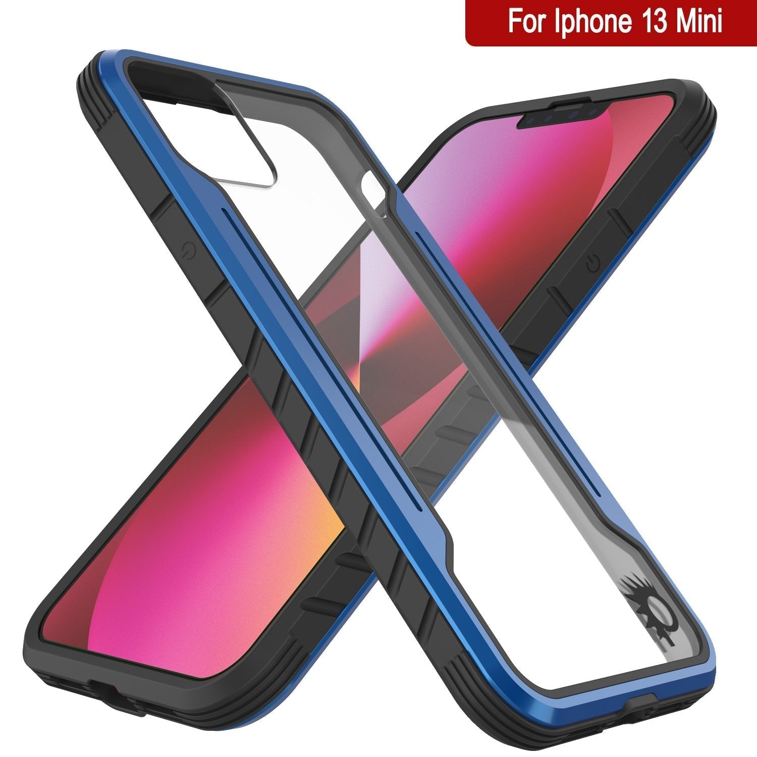 Capa de defesa Punkcase iPhone 14 Plus Ravenger MAG Grade Militar Capa Protetora de várias camadas [Azul Marinho]