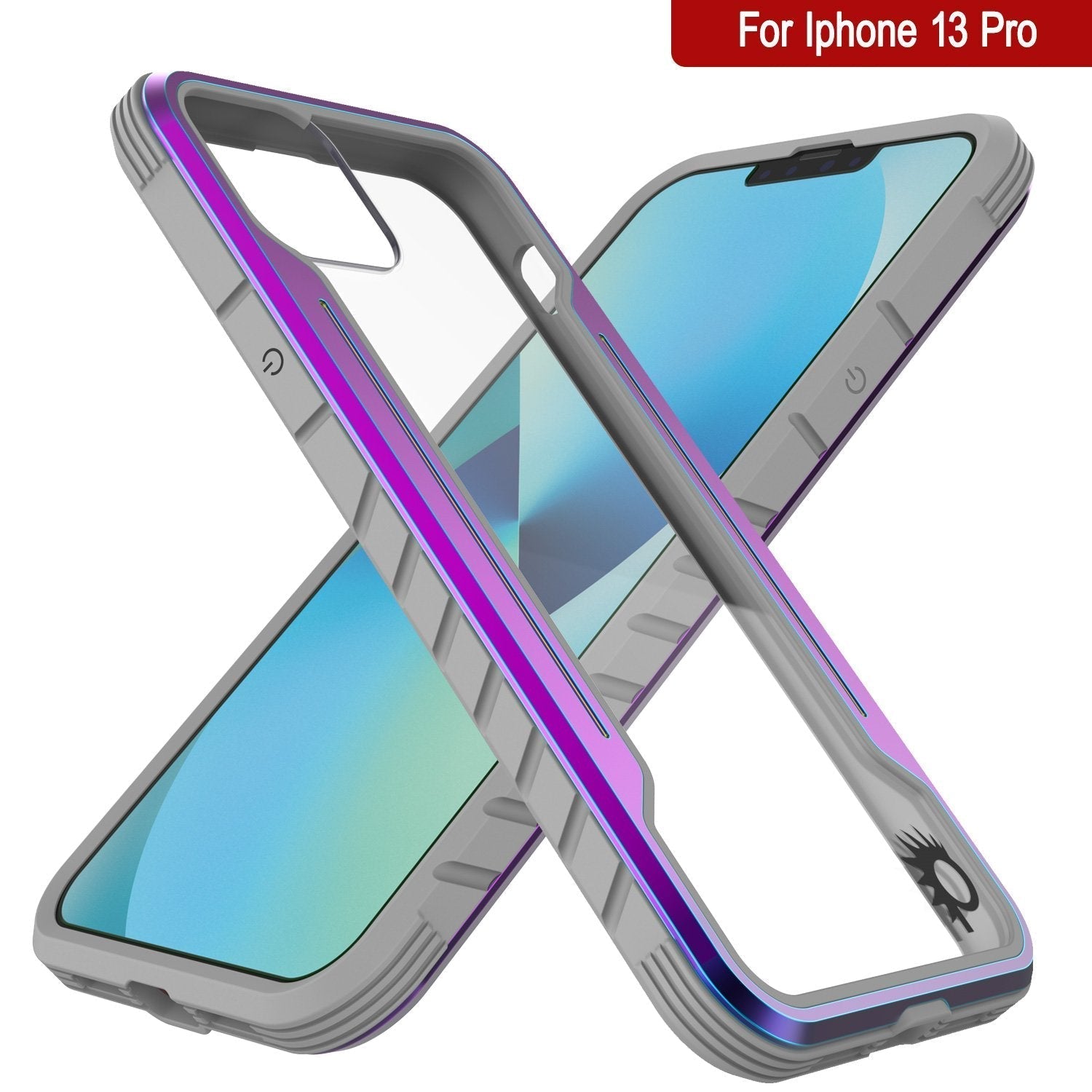 Capa protetora Punkcase iPhone 14 Pro Ravenger MAG Defense de Grau Militar com camada múltipla [Arco-Íris]