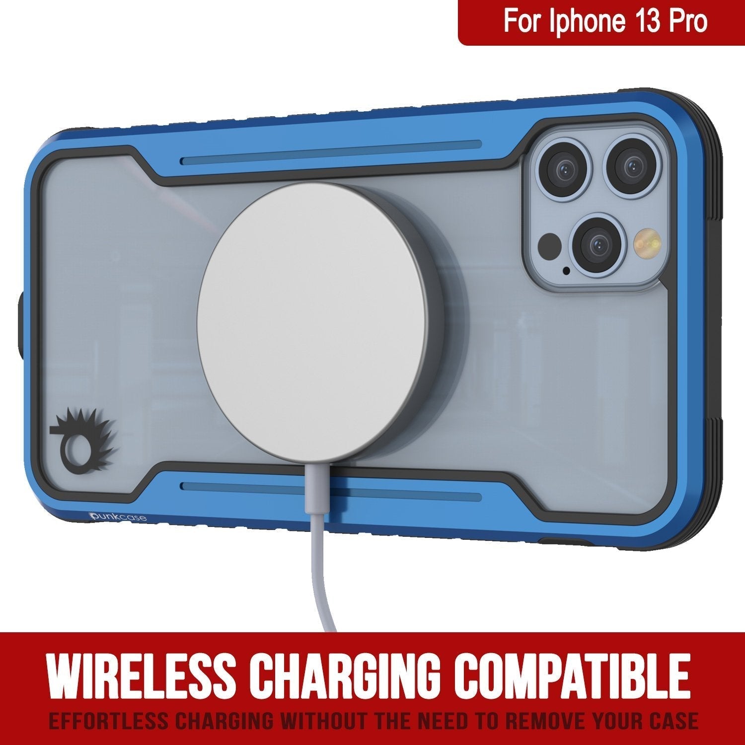 Punkcase Capa de defesa do iPhone 14 Pro Ravenger MAG Protective Case Military Grade Multilayer Cover [Azul Marinho]