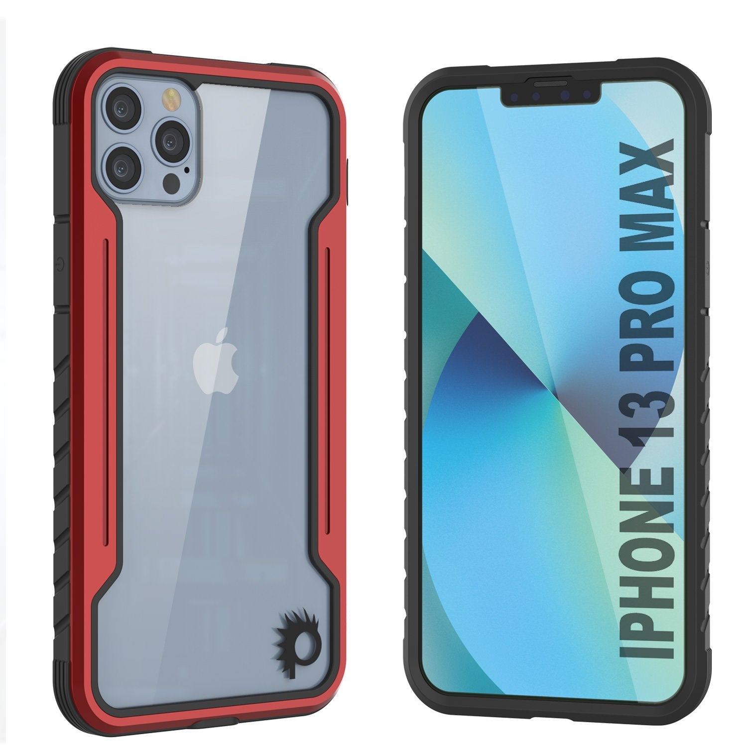 Capa protetora de grau militar Punkcase iPhone 13 Pro Max Raveger para iPhone 13 Pro Max [vermelha]