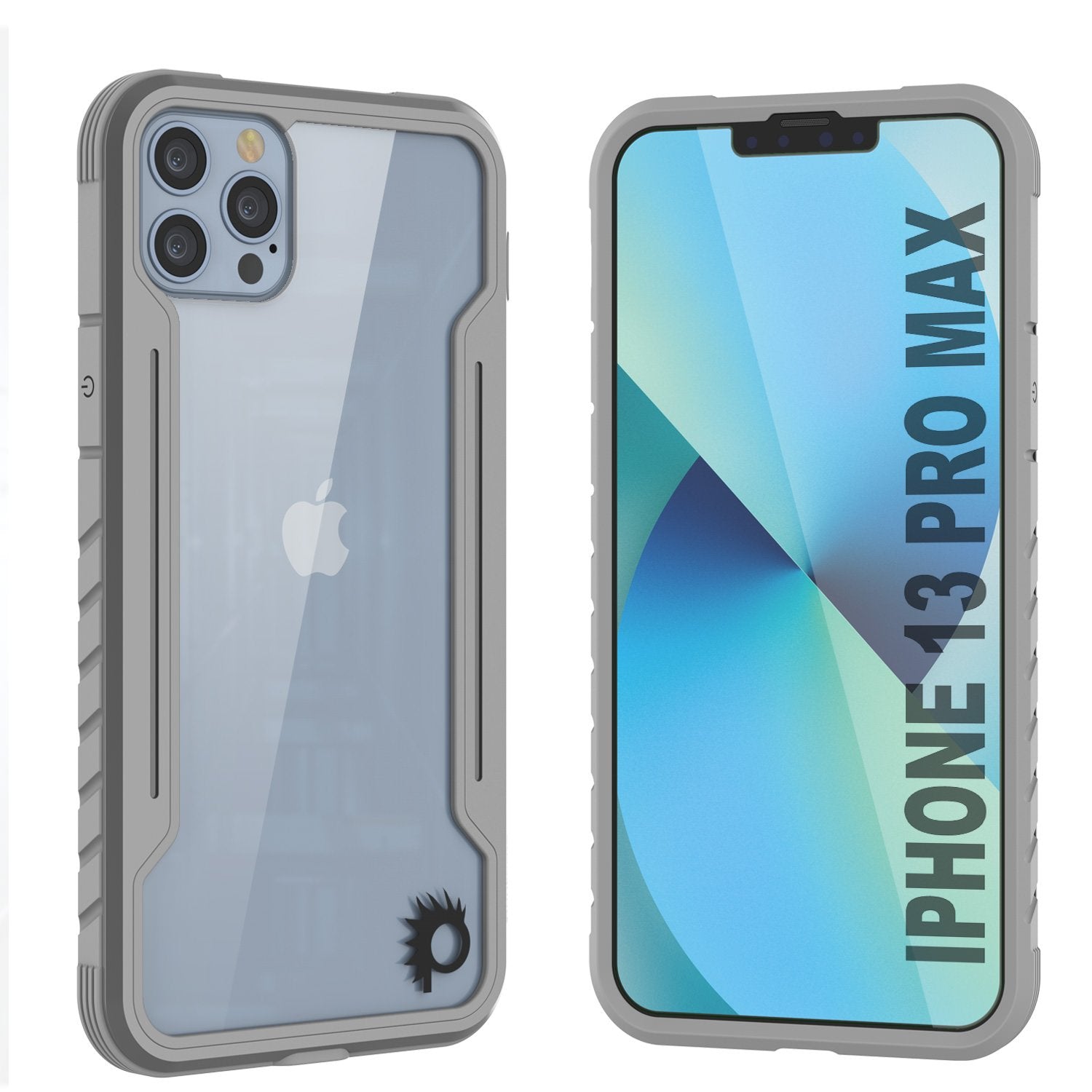 Capa protetora Punkcase iPhone 13 Pro Max Ravenger Grau de Grau Militar Multicamada