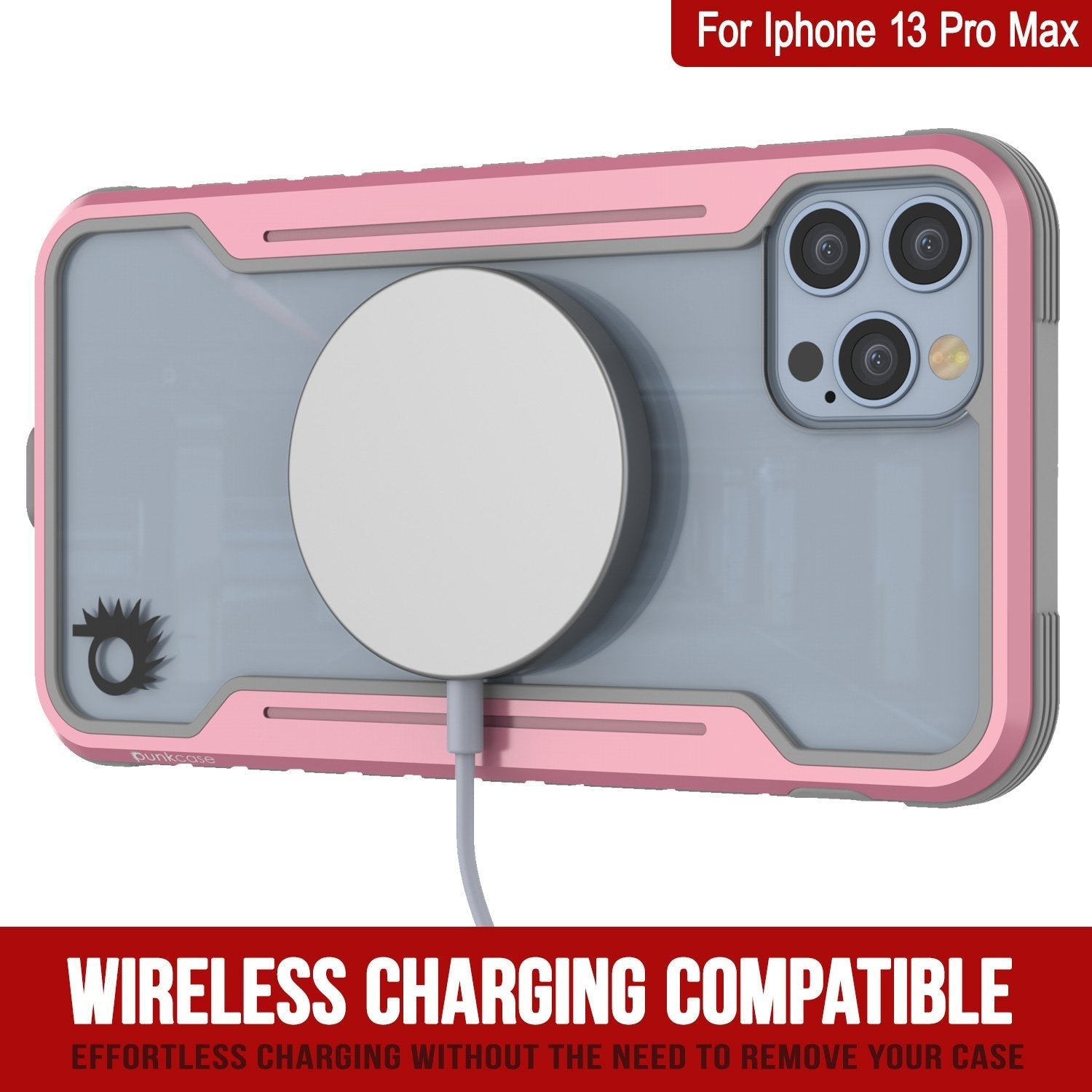 Funda Punkcase iPhone 13 Pro Max Ravenger Protetora de Grau Militar Multicamada [Rose-Gold]