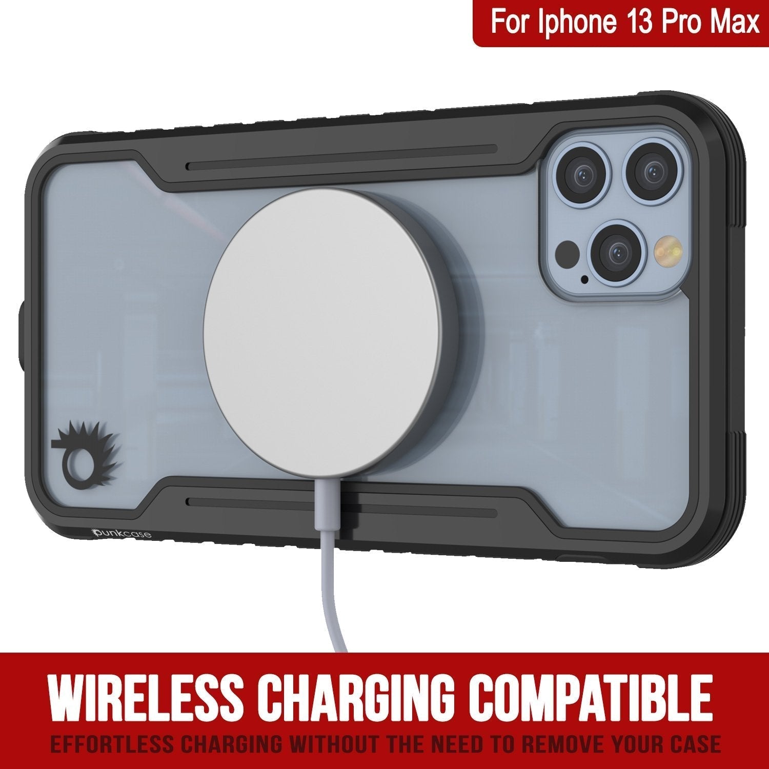 Capa Protetora Punkcase iPhone 14 Pro Max Ravenger MAG Defense de Grau Militar com Camada Multifuncional [Preto]