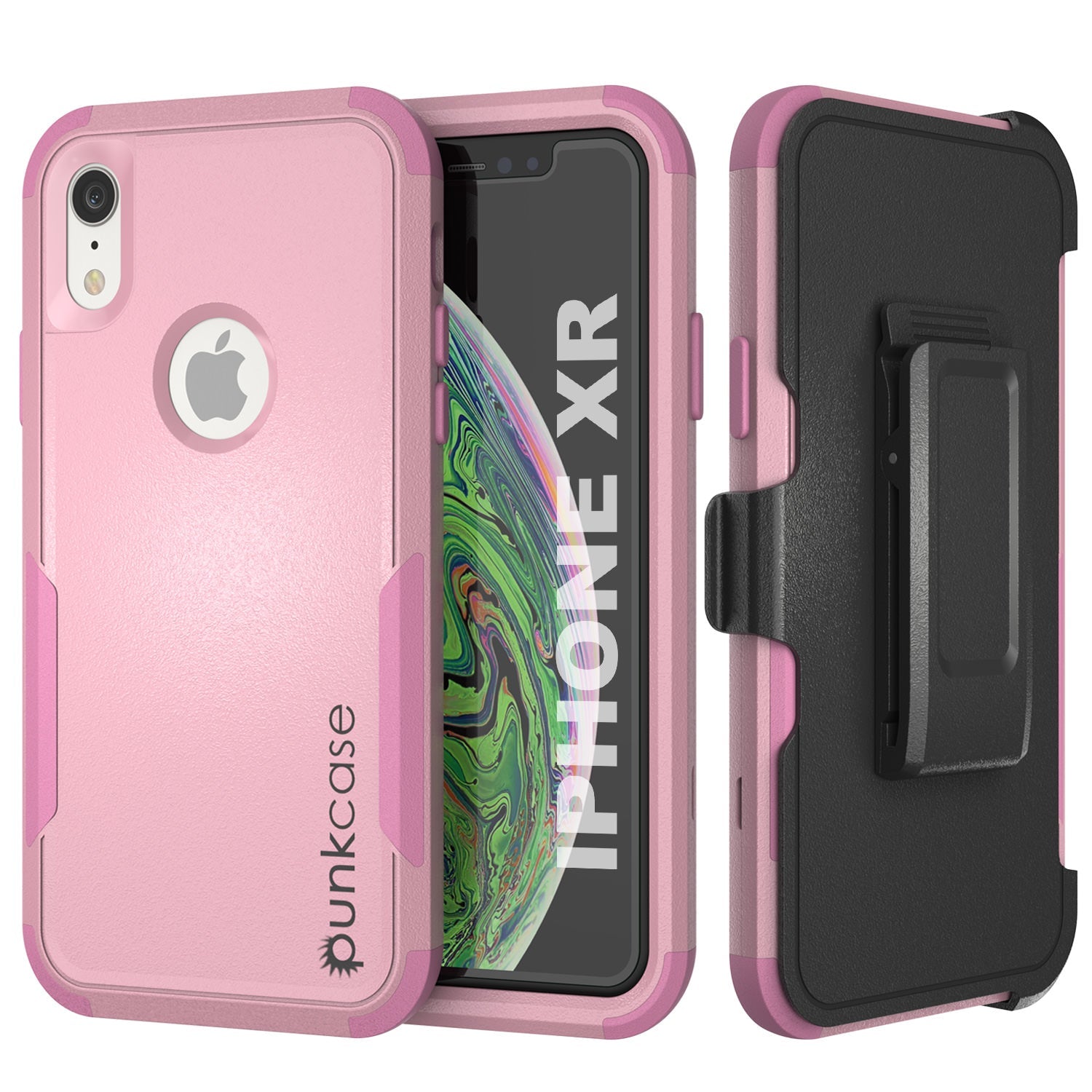 Capa de cintura Punkcase para iPhone XR com suporte multilayer [Série Patron] [Cor-de-Rosa]