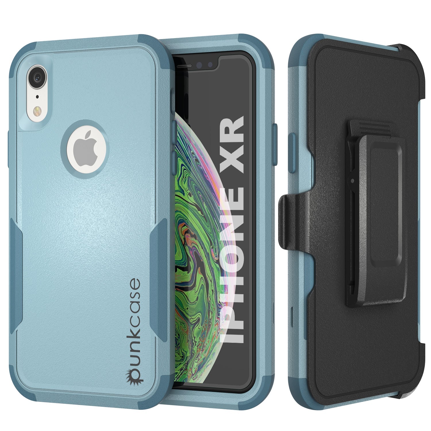 Punkcase para iPhone XR Clipe para cinto Multicamada Estojo Holster [Série Patron] [Menta]