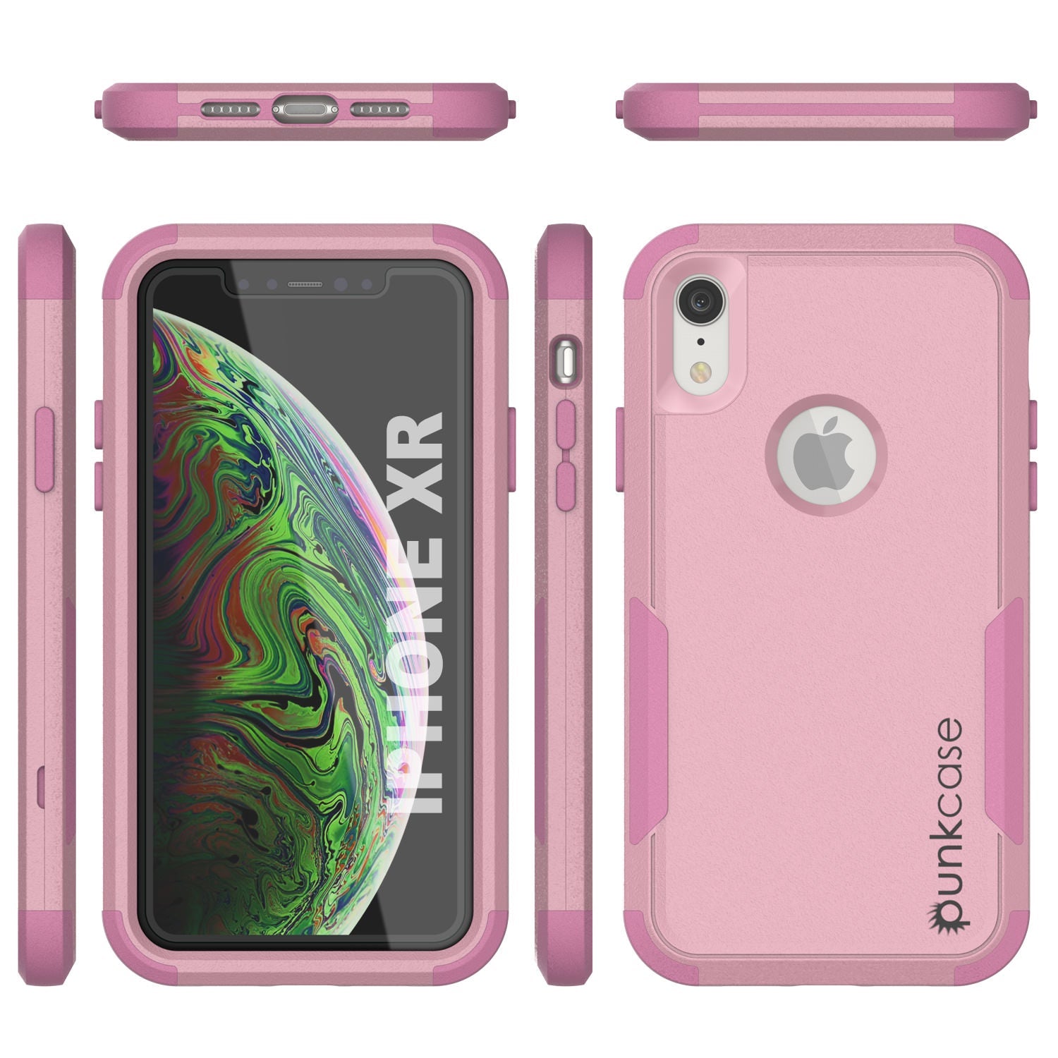 Punkcase for iPhone XR Belt Clip Multilayer Holster Case [Patron Series] [Pink] (Color in image: Black)