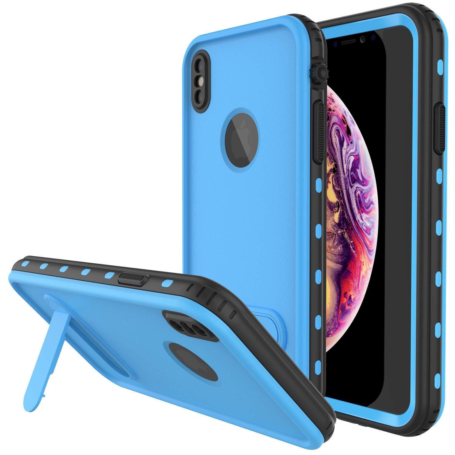 Capa Impermeável para iPhone XR, Punkcase [Série KickStud] Capa de Armadura [Azul-Claro]