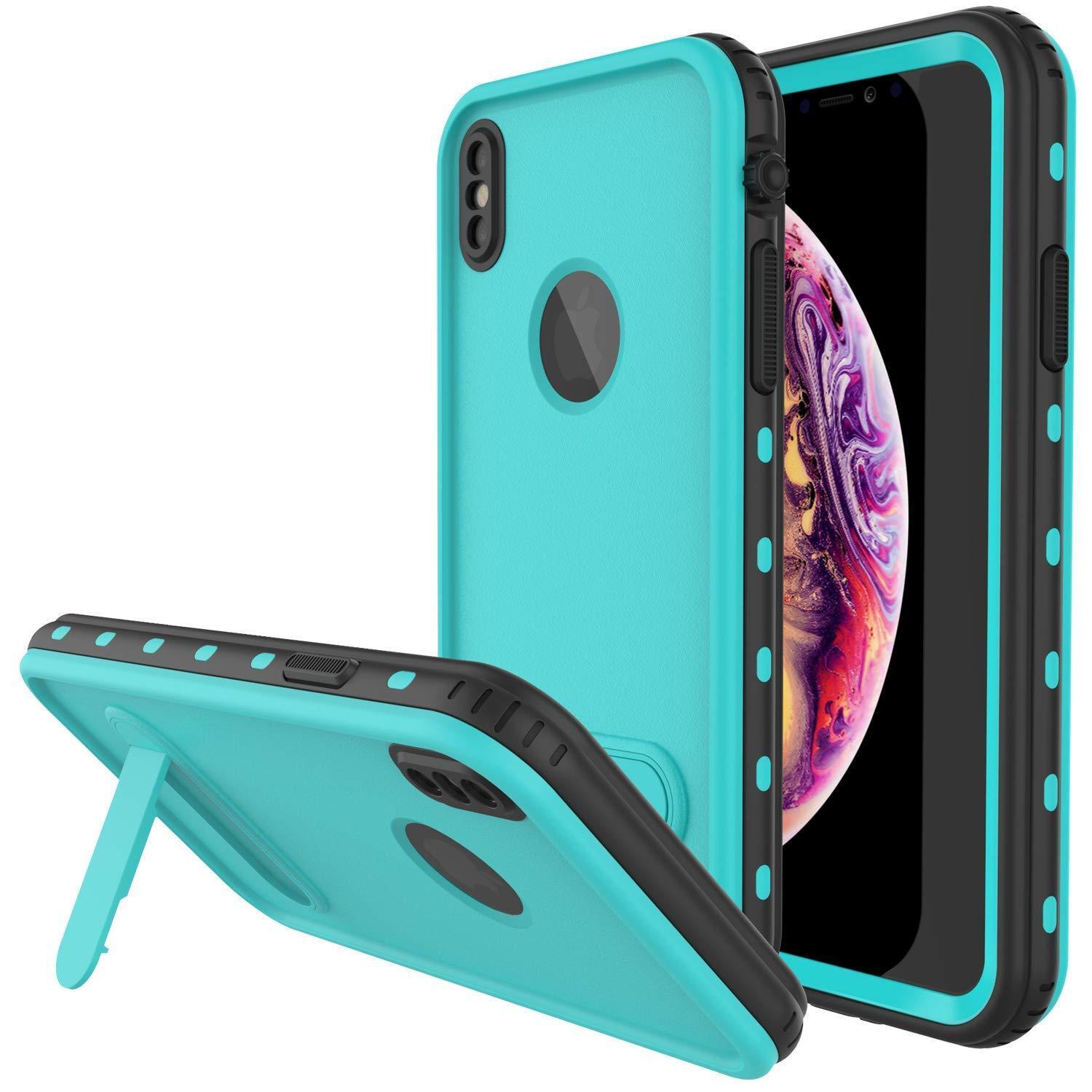 Capa à prova d'água para iPhone XR, Punkcase [Série KickStud] Capa Armor [Azul-petróleo]