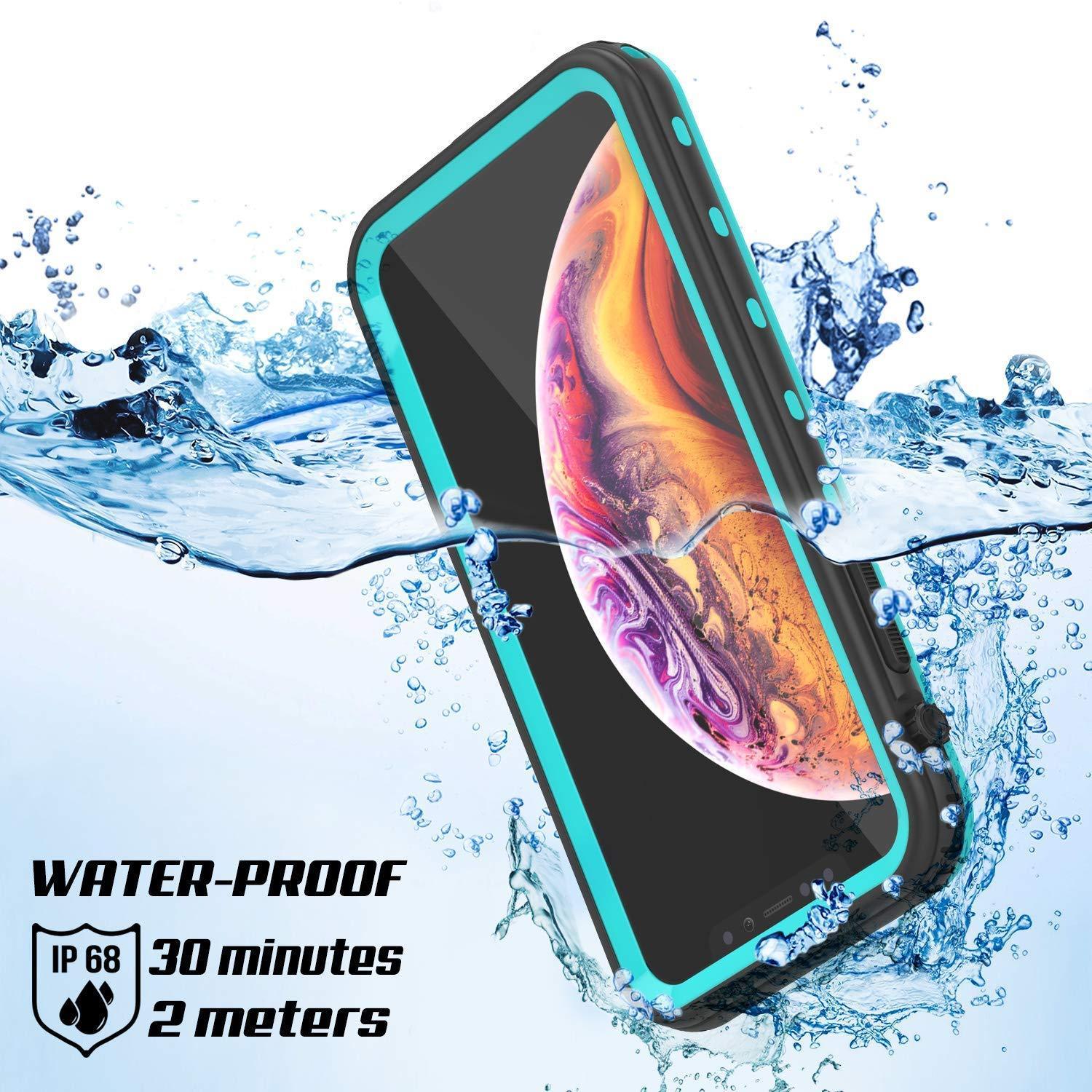 Capa à prova d'água para iPhone XR, Punkcase [Série KickStud] Capa Armor [Azul-petróleo]